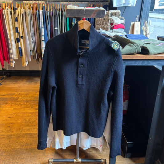 Stone Island AW06 Quarter Button Knit Jumper Black (Large)