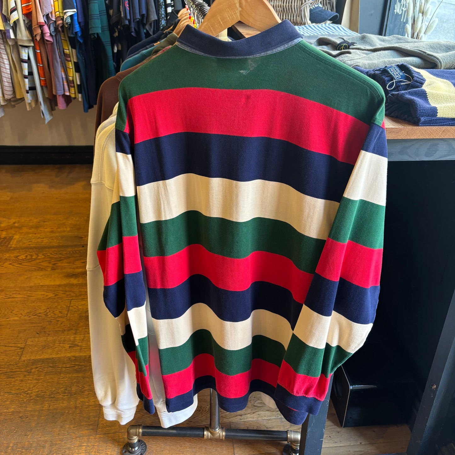 Lacoste Stripe Longsleve Polo Shirt Multi (XL)