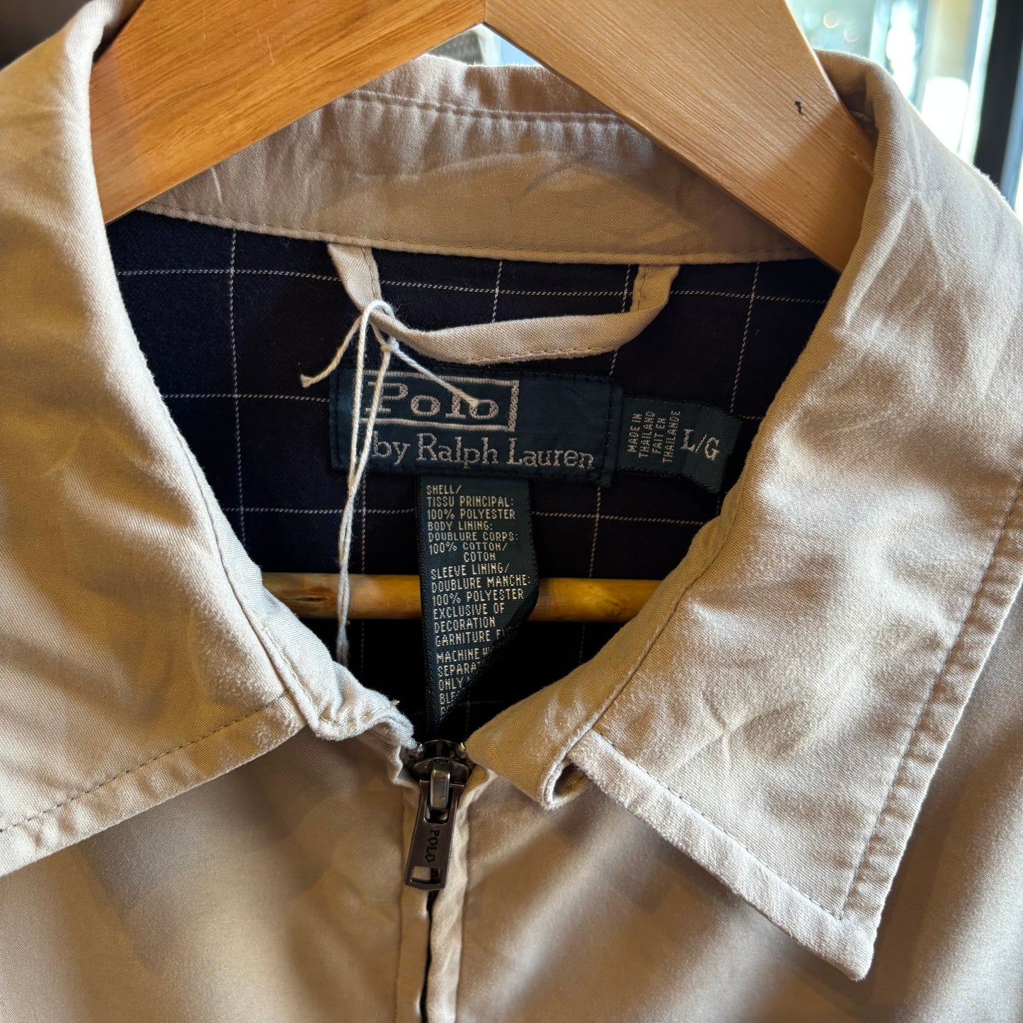 Ralph Lauren Harrington Zip Jacket Beige (Large)