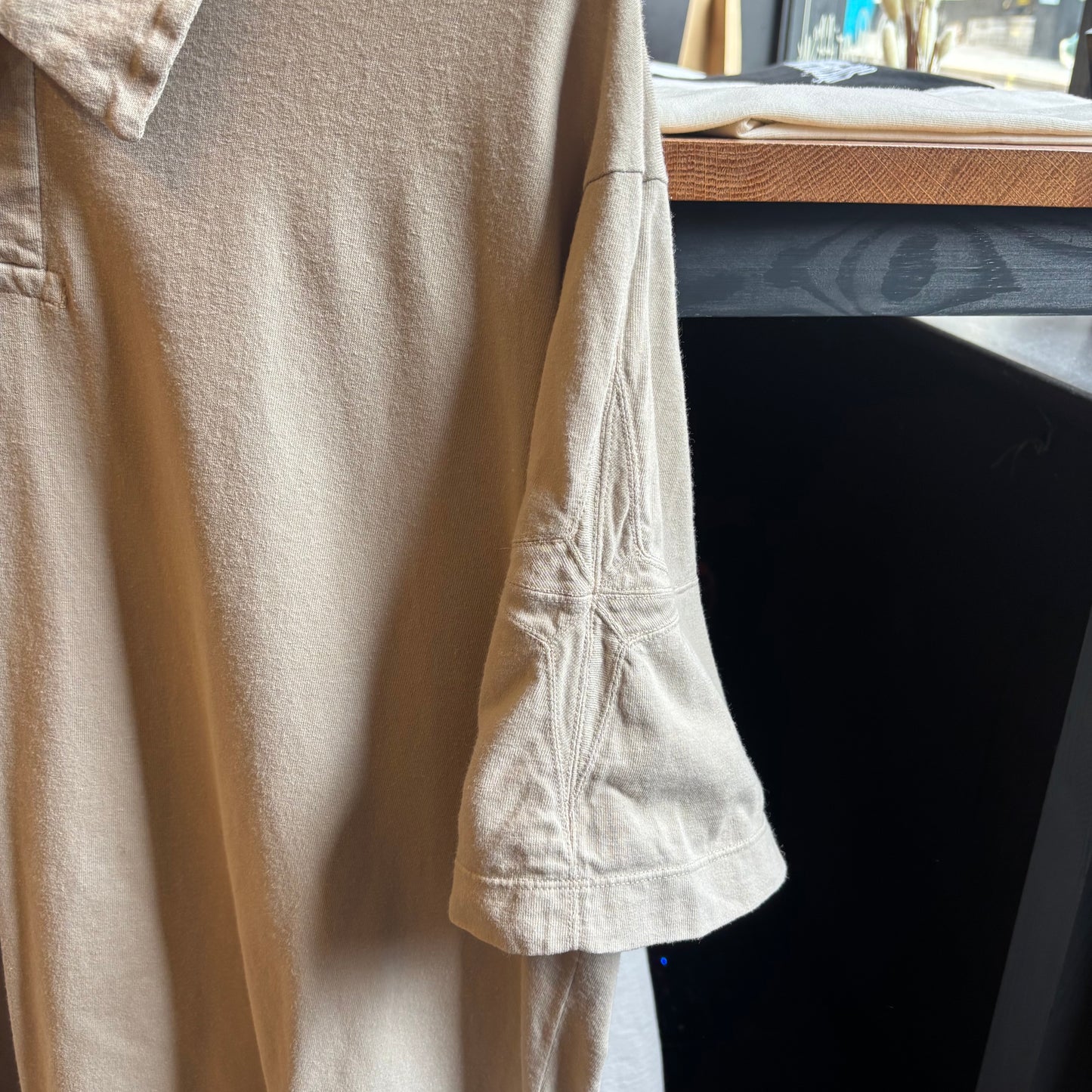 Stone Island S/S Compass Shoulder Logo Polo Shirt Beige (XXL)