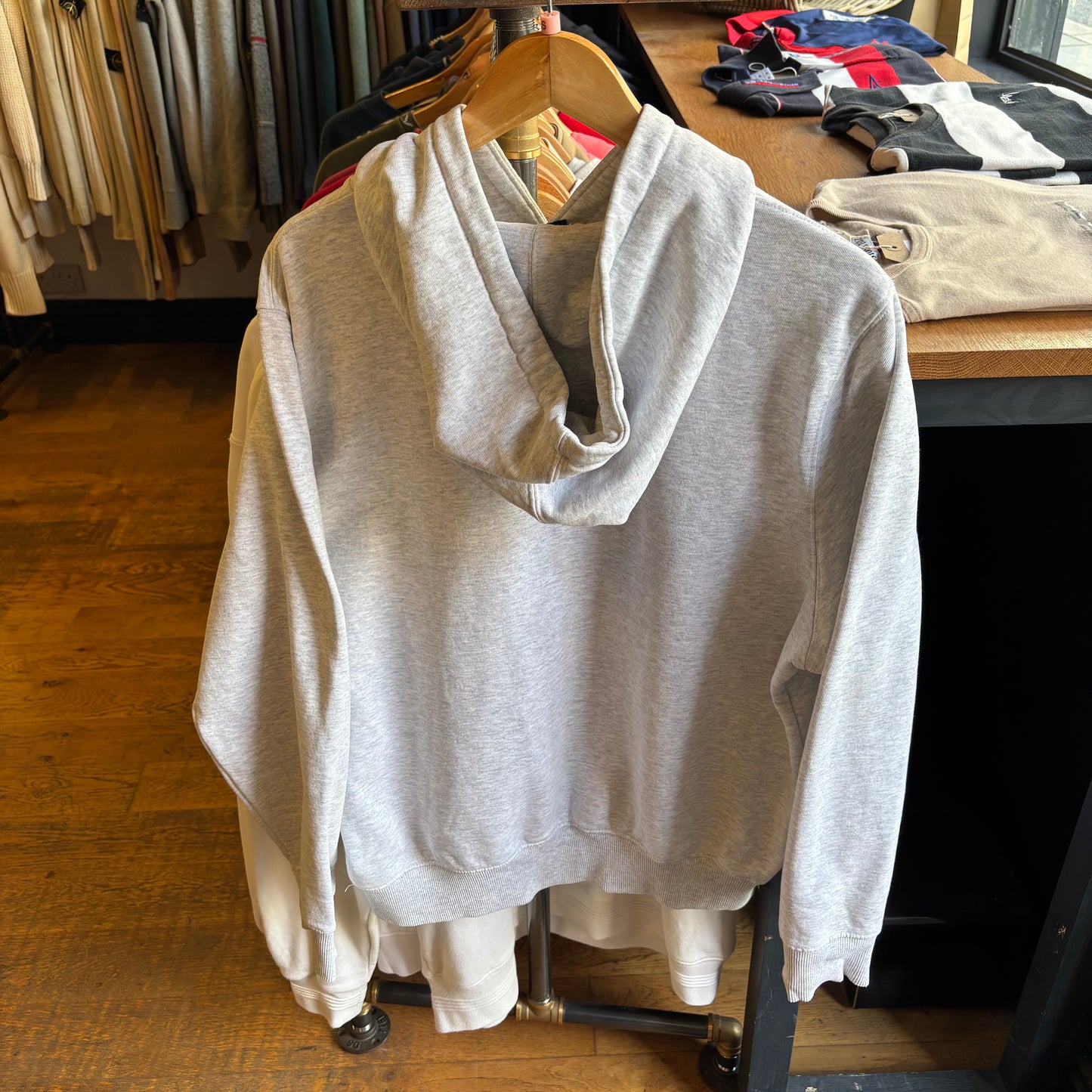Stussy Crowned Applique Oversized Hoodie Grey (Small)