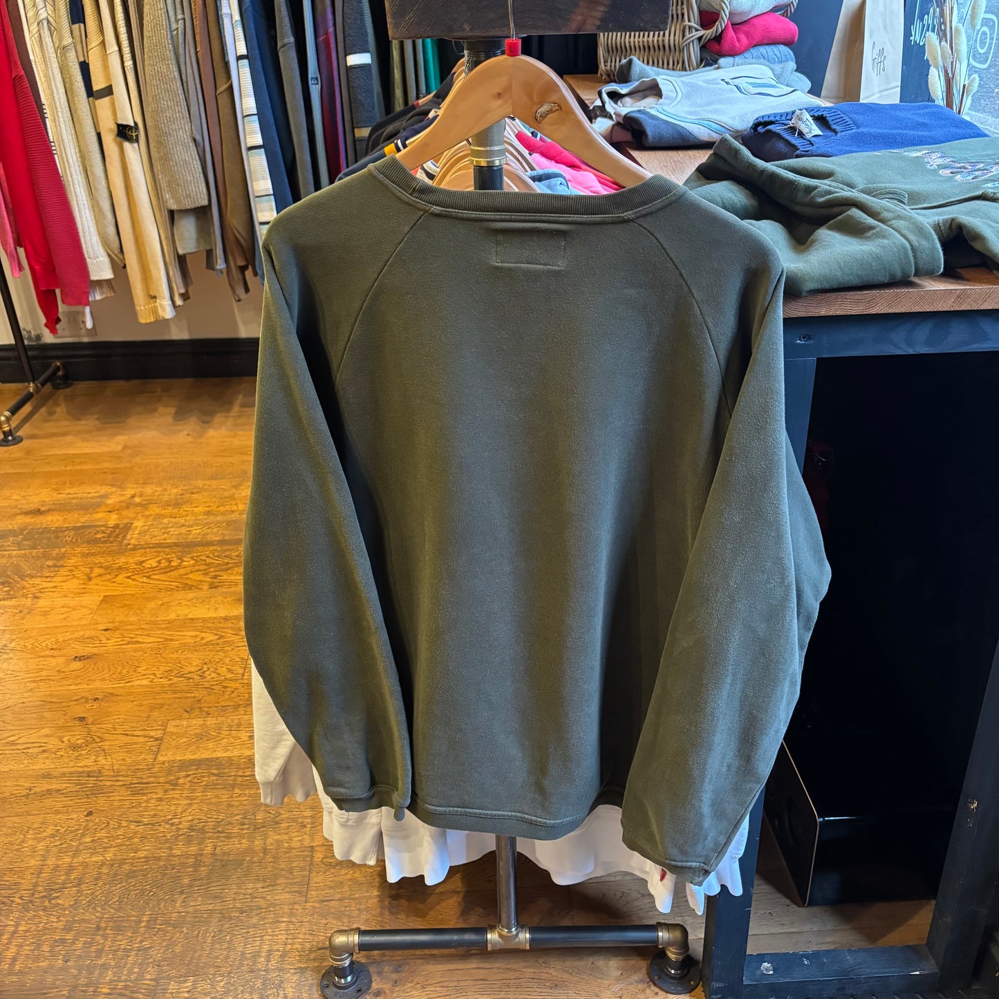 Armani Jeans Pullover Sweatshirt Green (Large)