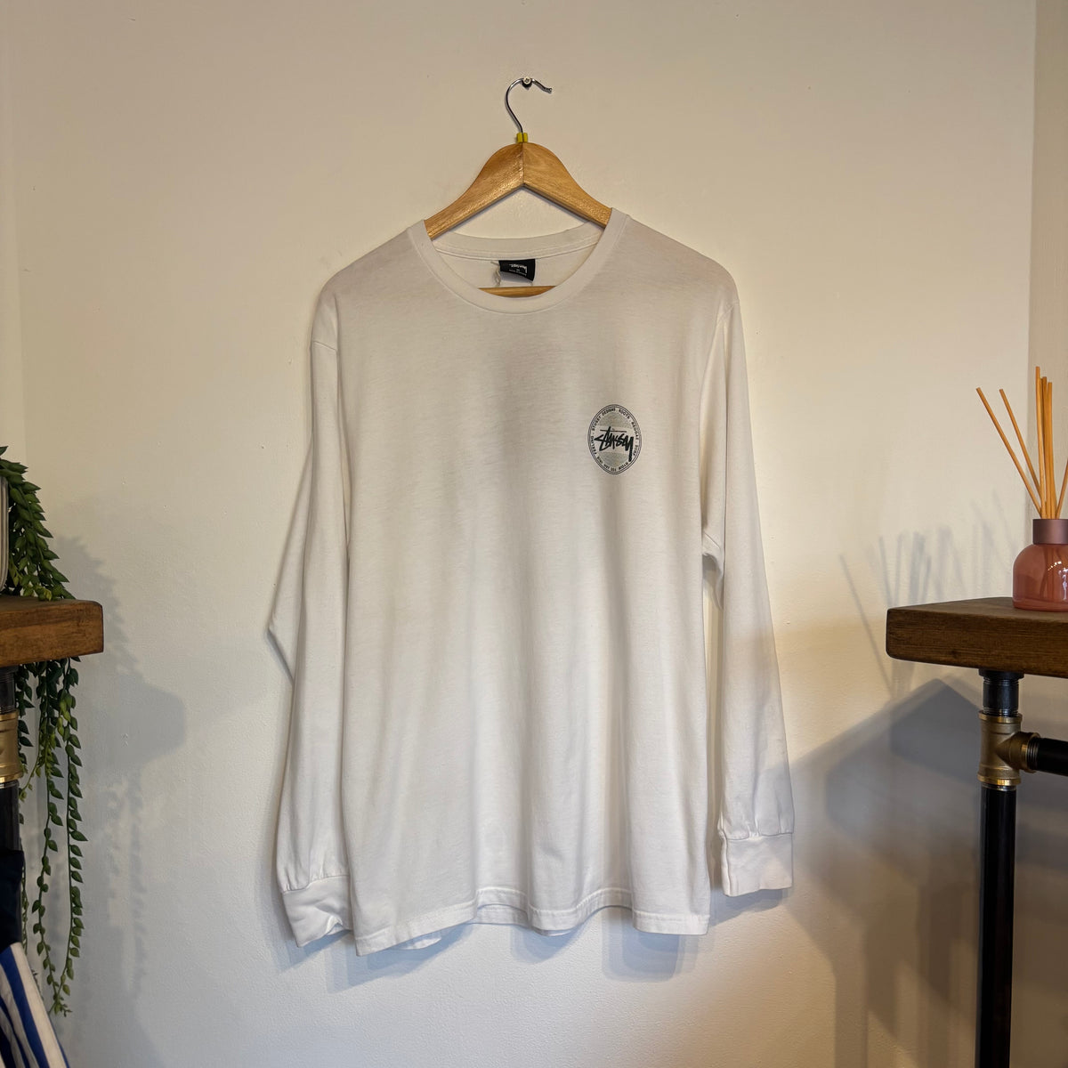 Stussy Designs Longsleeve T-Shirt White (Medium)