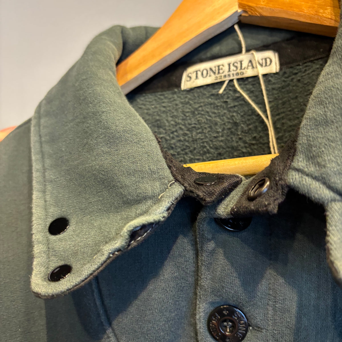 Stone Island A/W 2011 Button Collar Sweatshirt Green (Large)