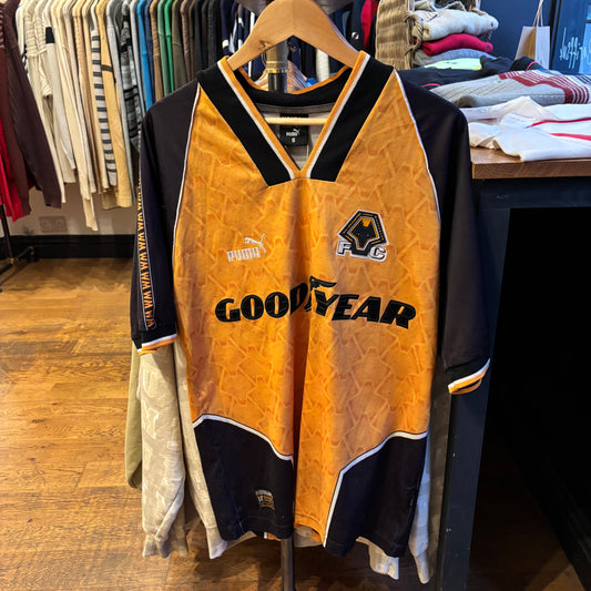 Wolverhampton Wanderers Puma Mark Atkins 1996/98 Home Shirt (Large)