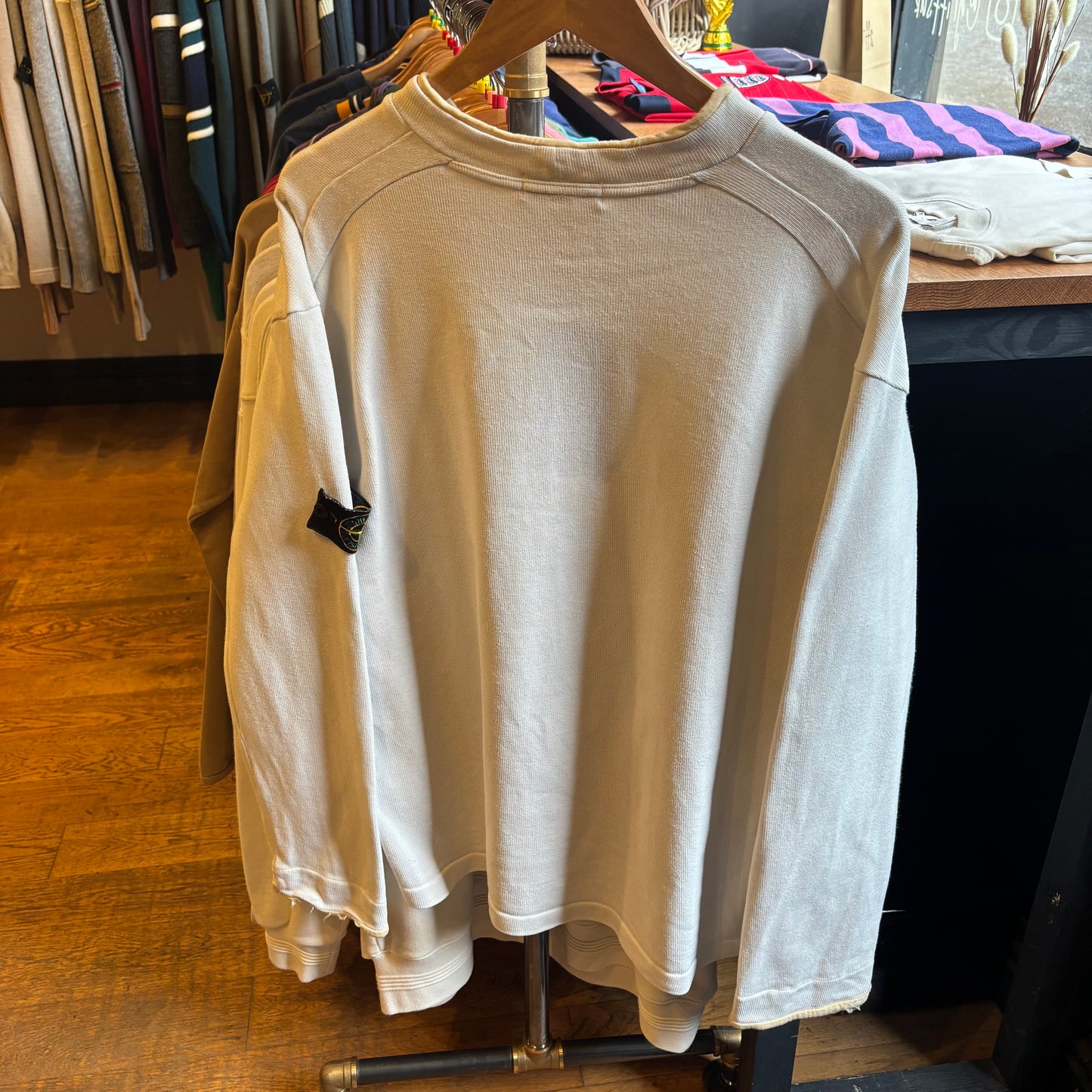 Stone Island S/S 2002 Pullover Sweatshirt White (Large)