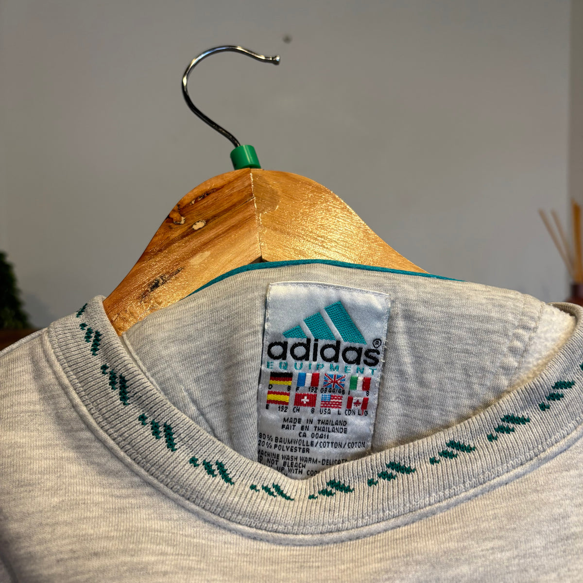 Adidas Equipment Spellout Oversized Sweatshirt Grey (XL)