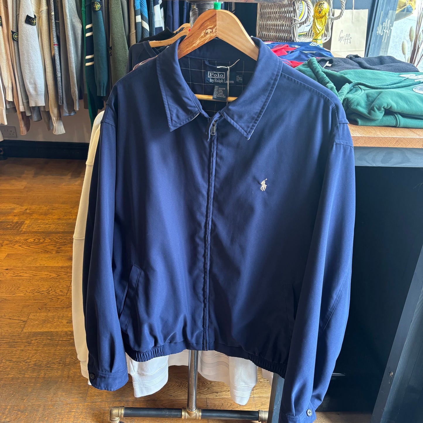 Ralph Lauren Harrington Zip Up Jacket Navy (XL)