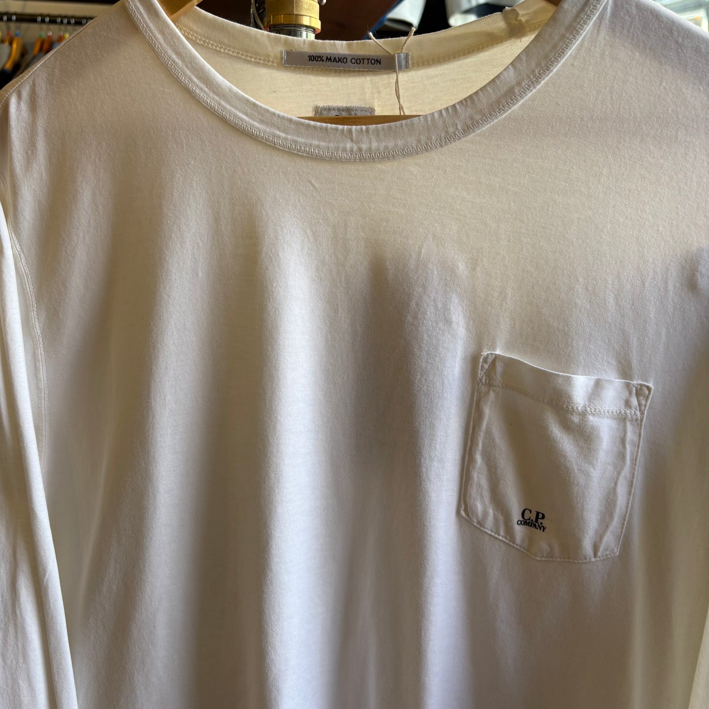 CP Company Mako Cotton Longsleeve T-Shirt White (XL)