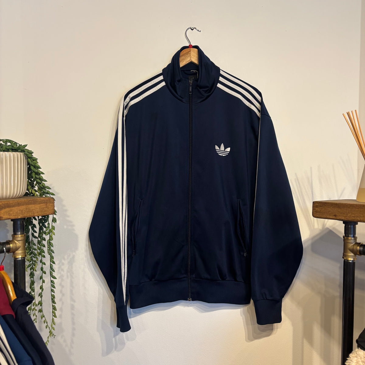 Adidas Firebird Zip Track Jacket Navy (Large)