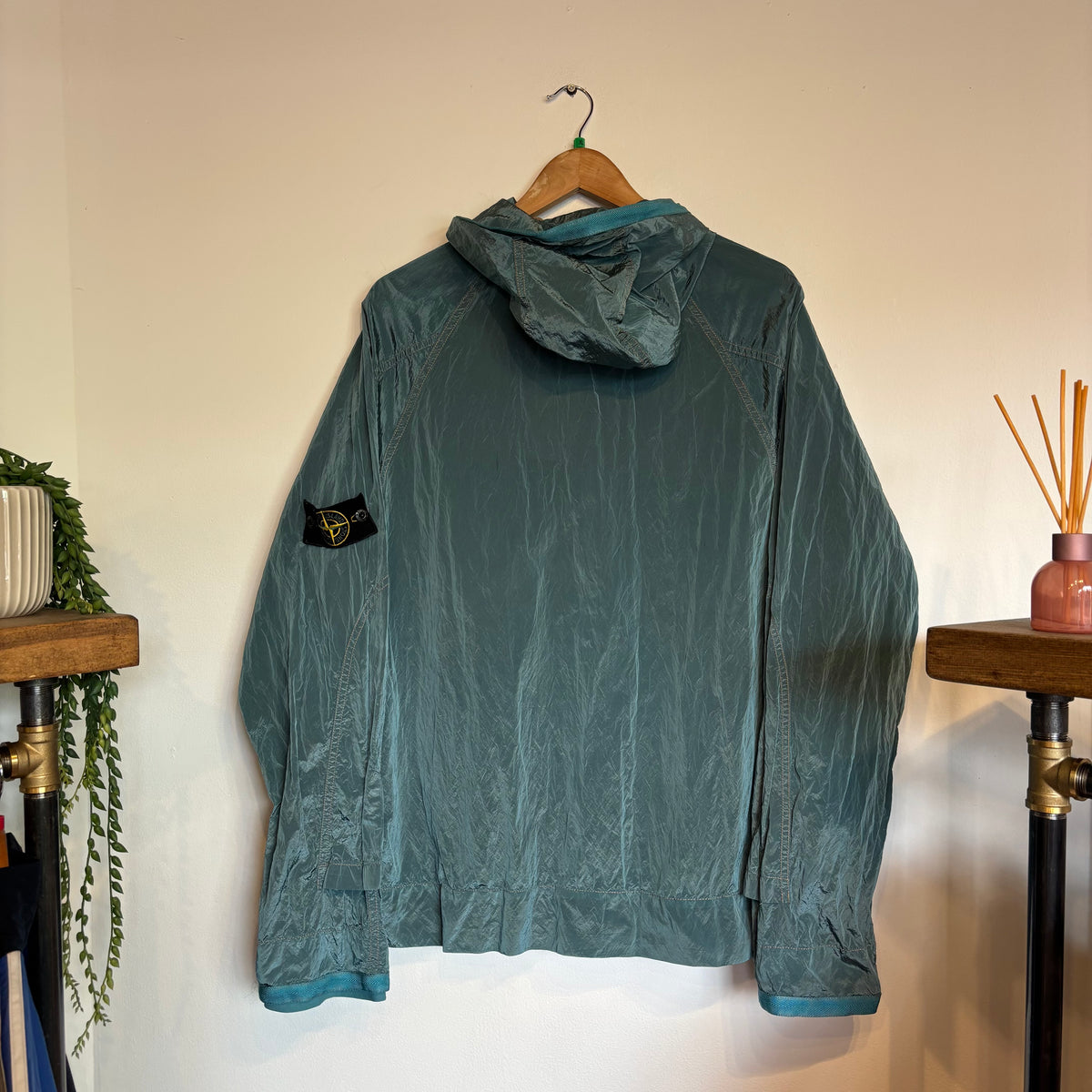 Stone Island S/S 2005 Shimmer Nylon Metal Jacket Blue (XL)