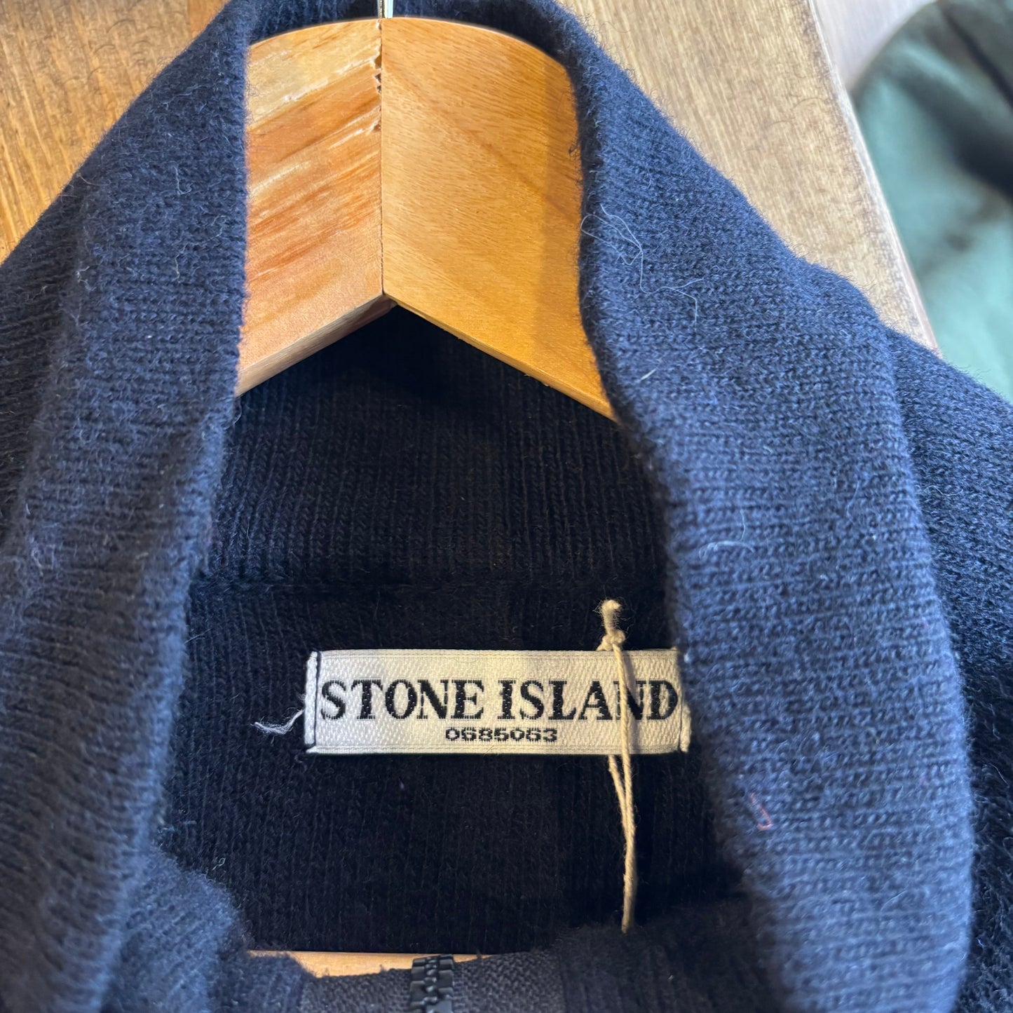 Stone Island AW06 Quarter Button Knit Jumper Black (Large)