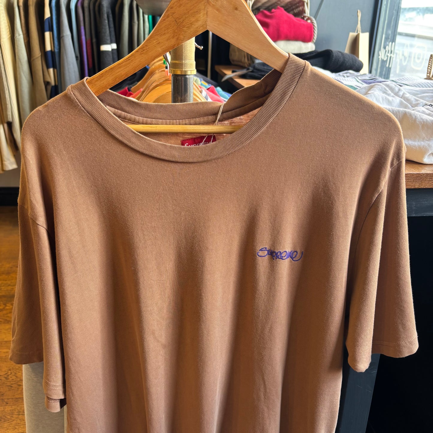 Supreme SS22 Washed Handstyle T-Shirt Brown (XL)