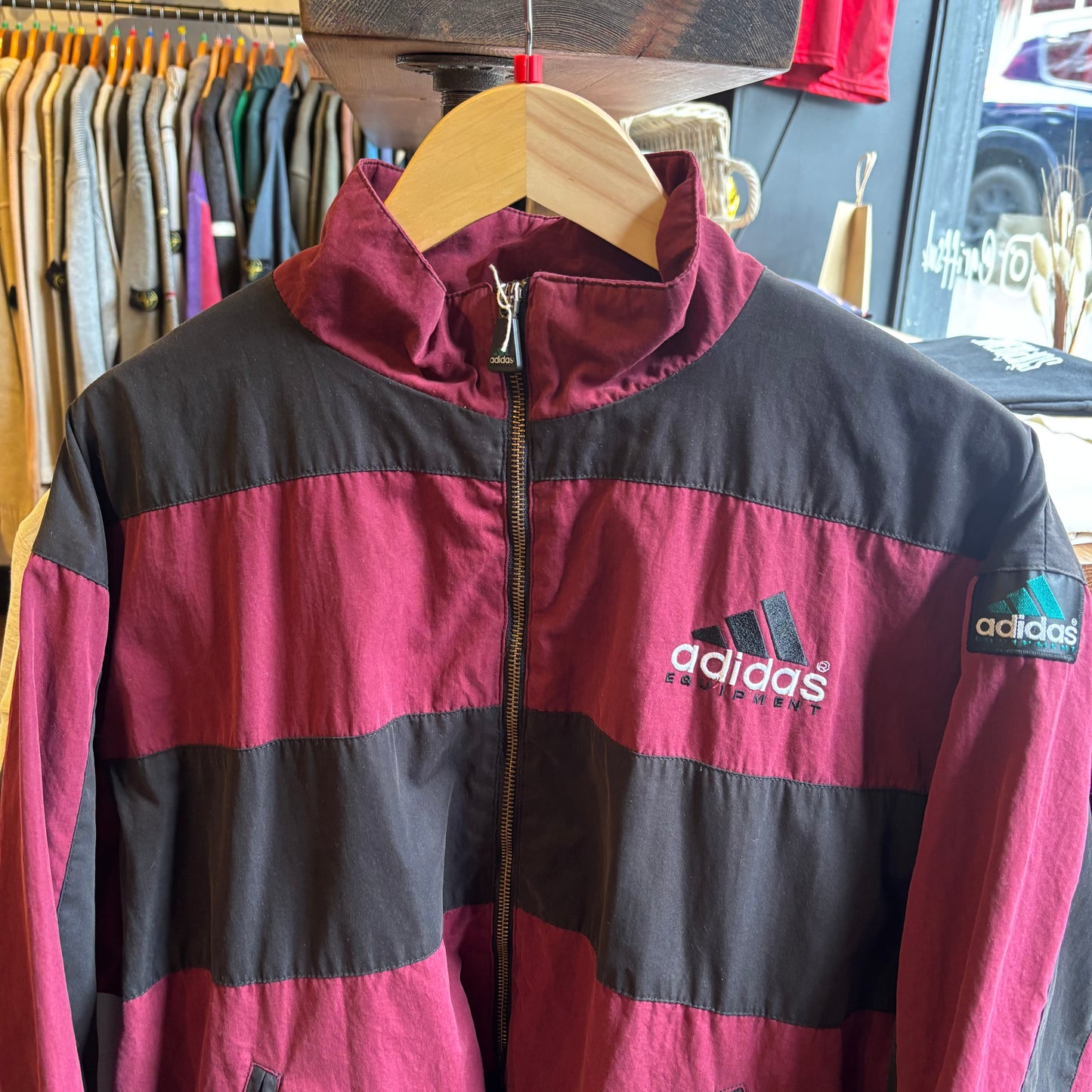 Adidas Equipment Zip Up Track Jacket Red/ Black (Large)