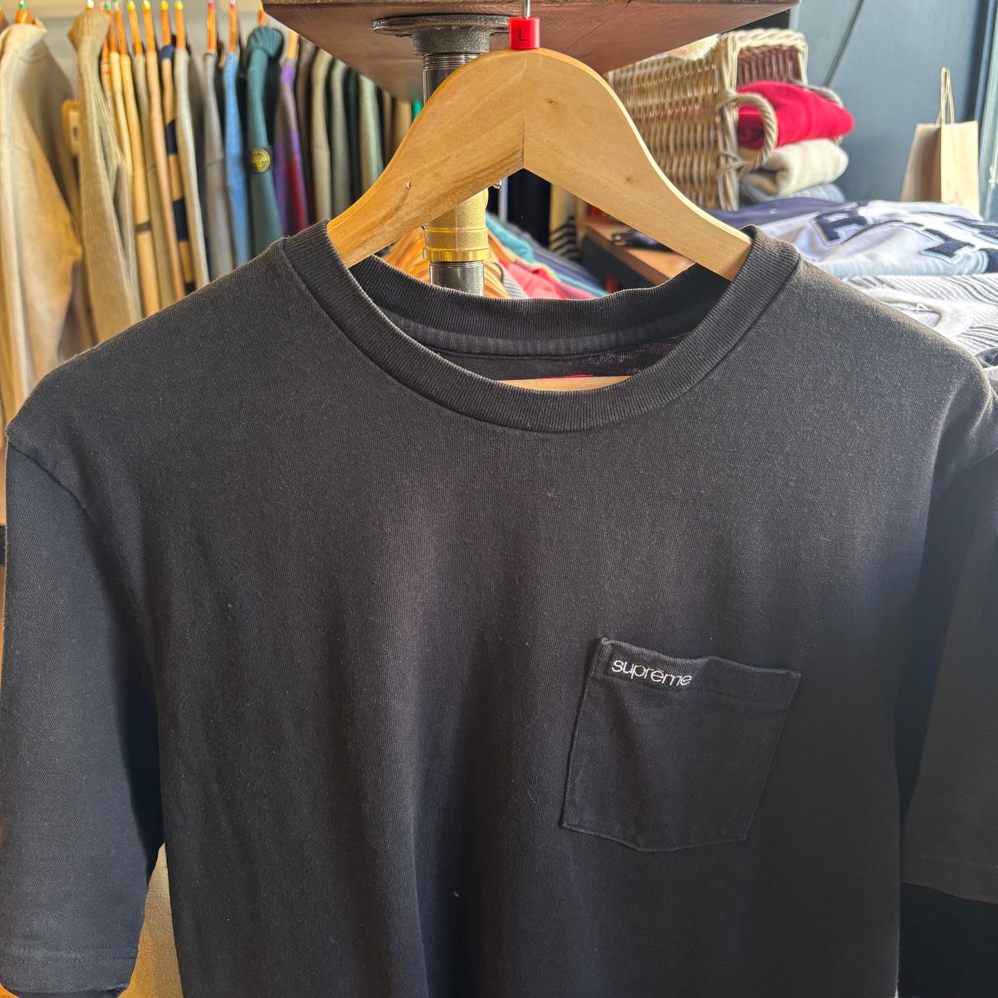 Supreme SS22 Pocket T-Shirt Black (Large)