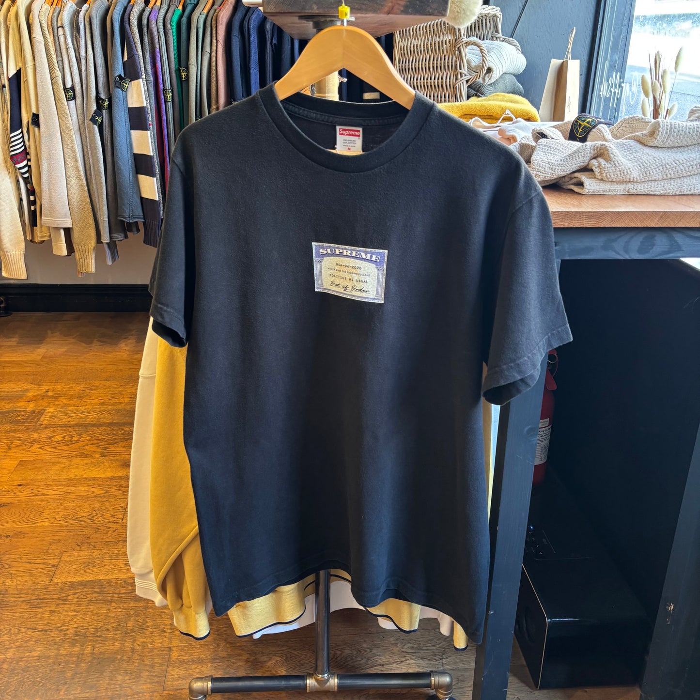 Supreme SS20 Social Graphic T-Shirt Black (Medium)