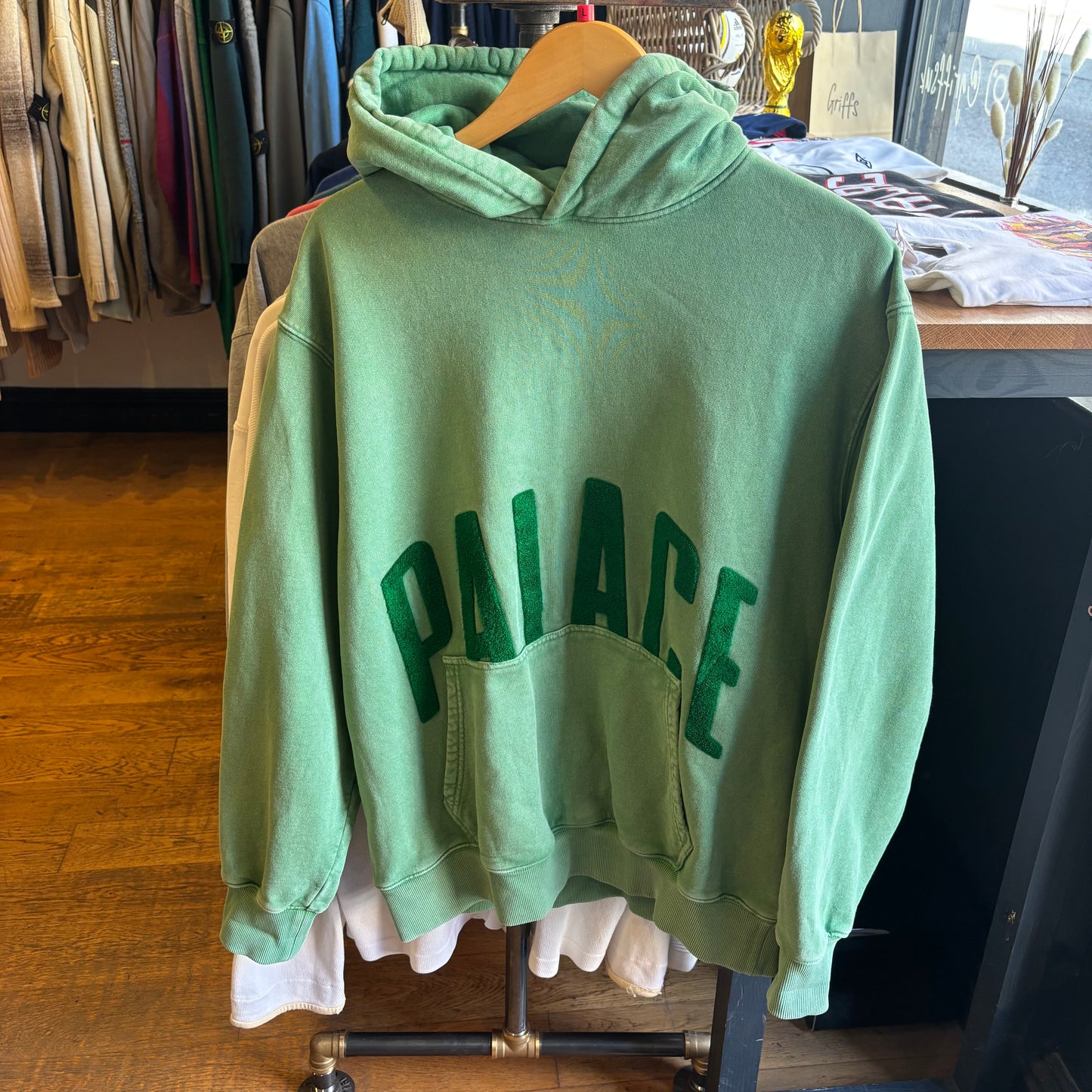 Palace SS24 League Hoodie Green (Large)