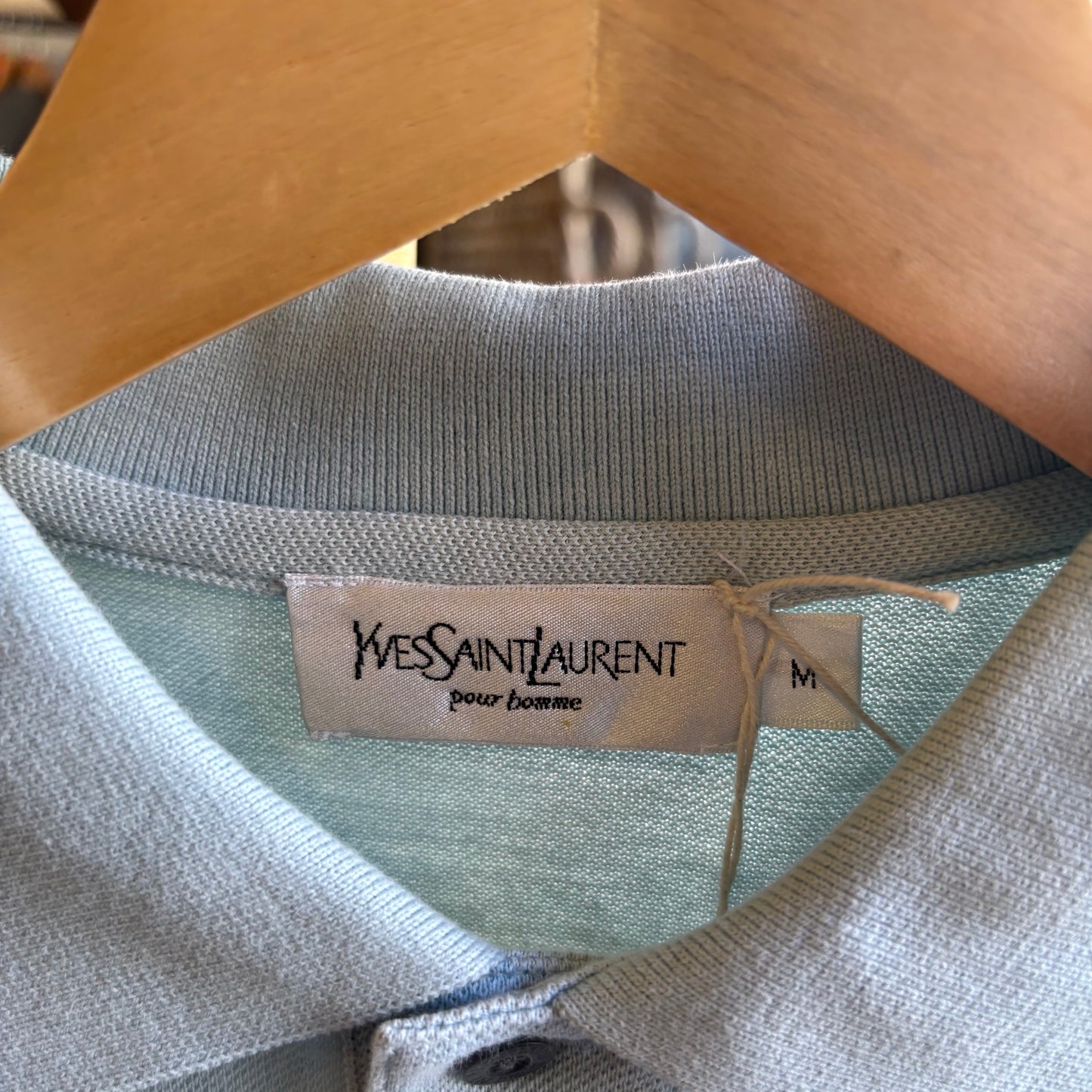 Yves Saint Laurent Polo Shirt Light Blue (Medium)