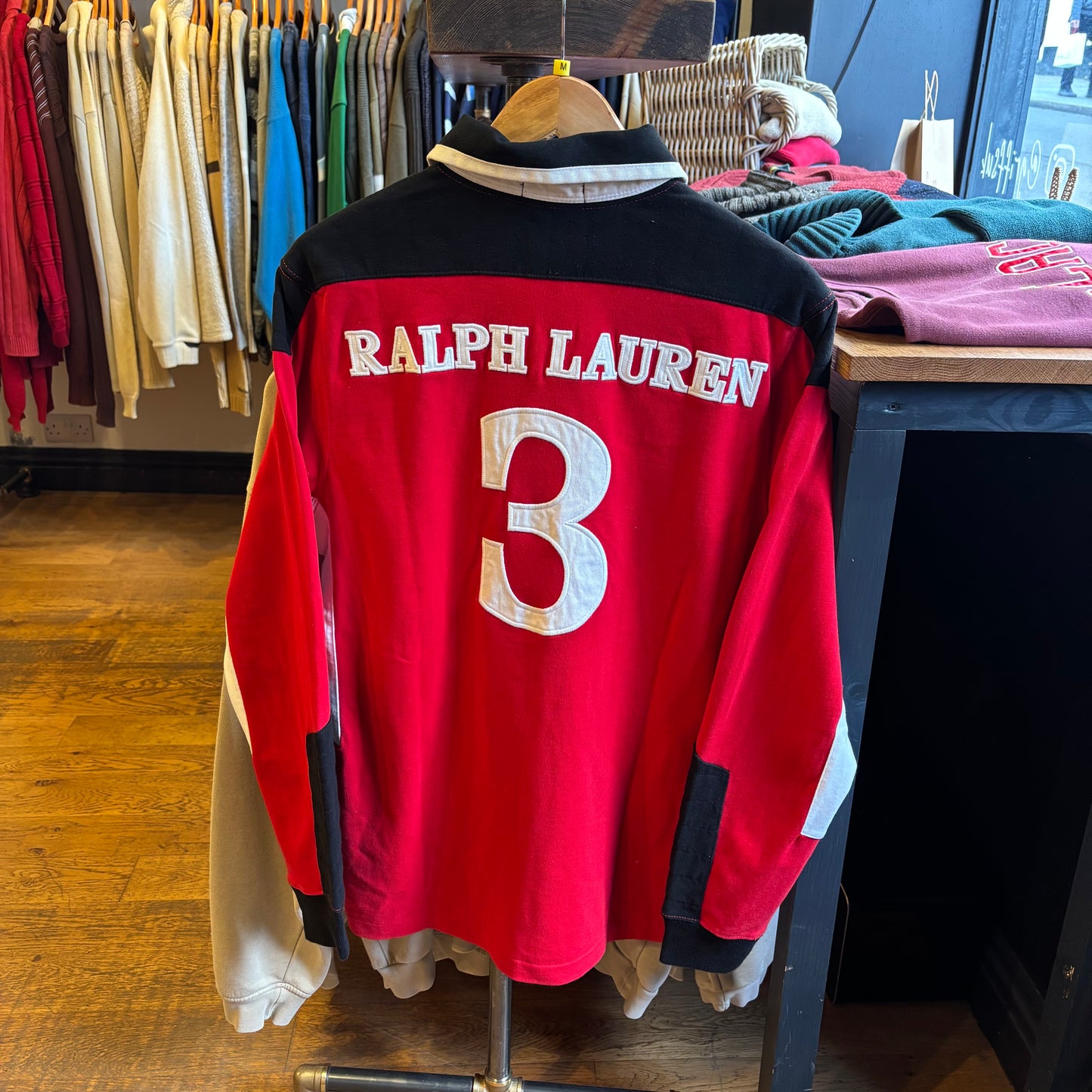 Ralph Lauren Longsleeve Rugby Polo Shirt (Medium)