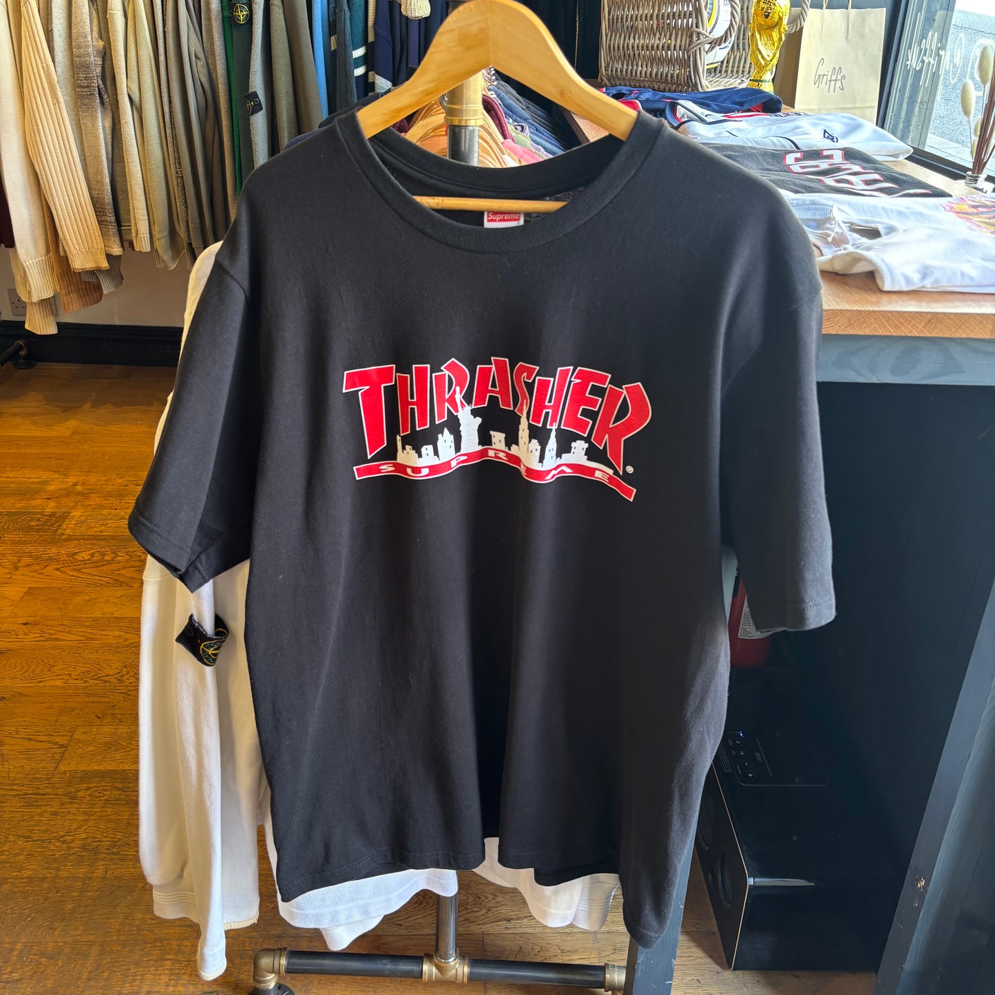 Supreme Thrasher FW21 Skyline T-Shirt Black (Large)