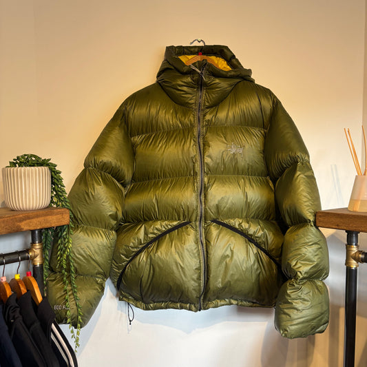 Stussy Micro Ripstop Puffer Jacket Green (Large)