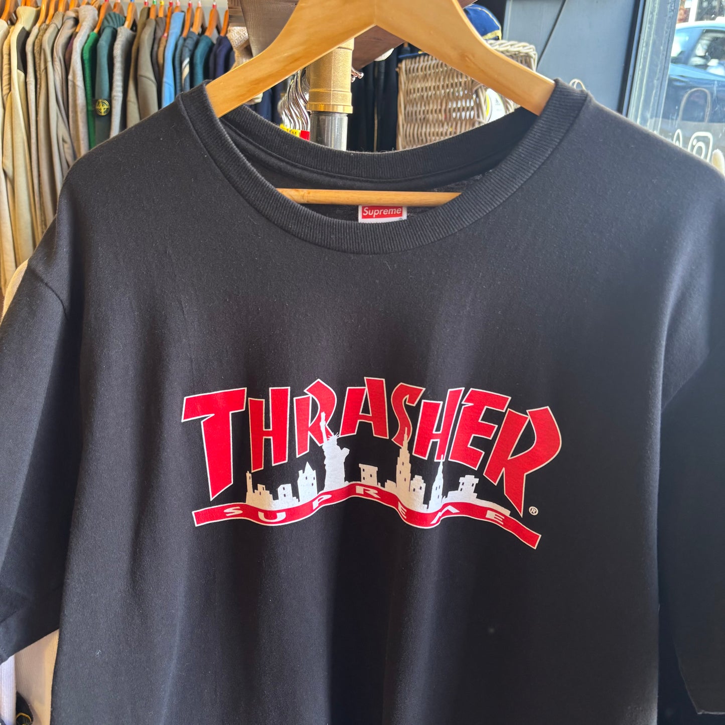 Supreme Thrasher FW21 Skyline T-Shirt Black (Large)