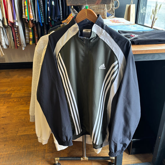 Adidas Zip Up Windbreaker Jacket Green (XL)