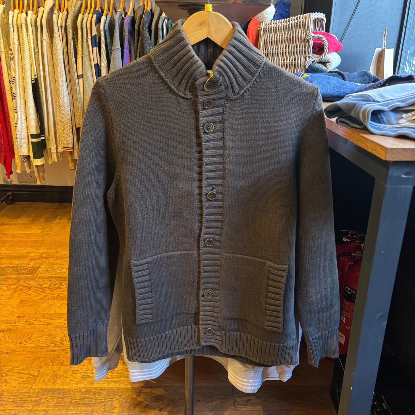 CP Company AW06 Button Up Knit Jumper Green (Medium)