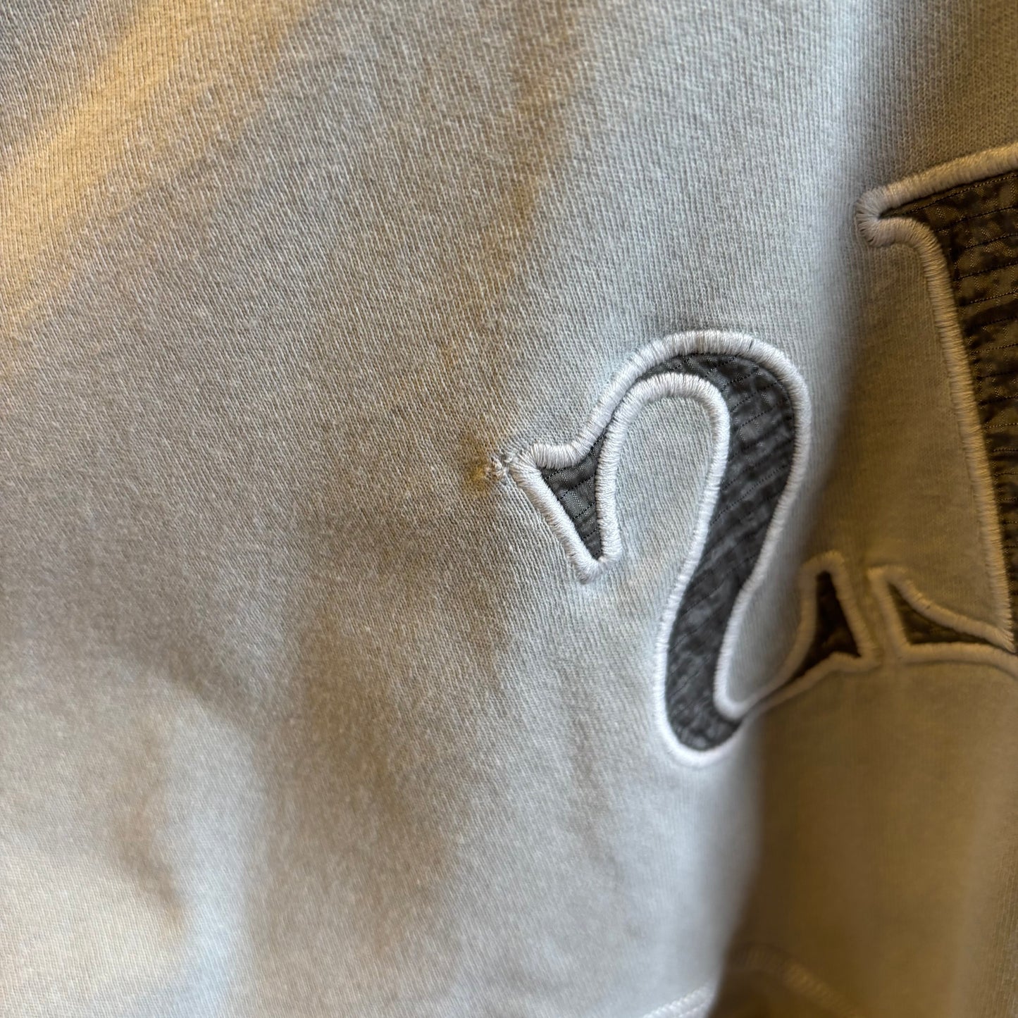 Stone Island Mirror Logo Embroidered T-Shirt Grey (Large)