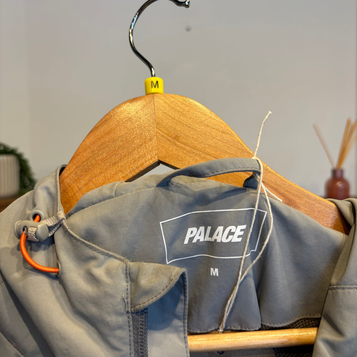Palace SS24 Duo Shell Hooded Jacket Grey/ Orange (Medium)