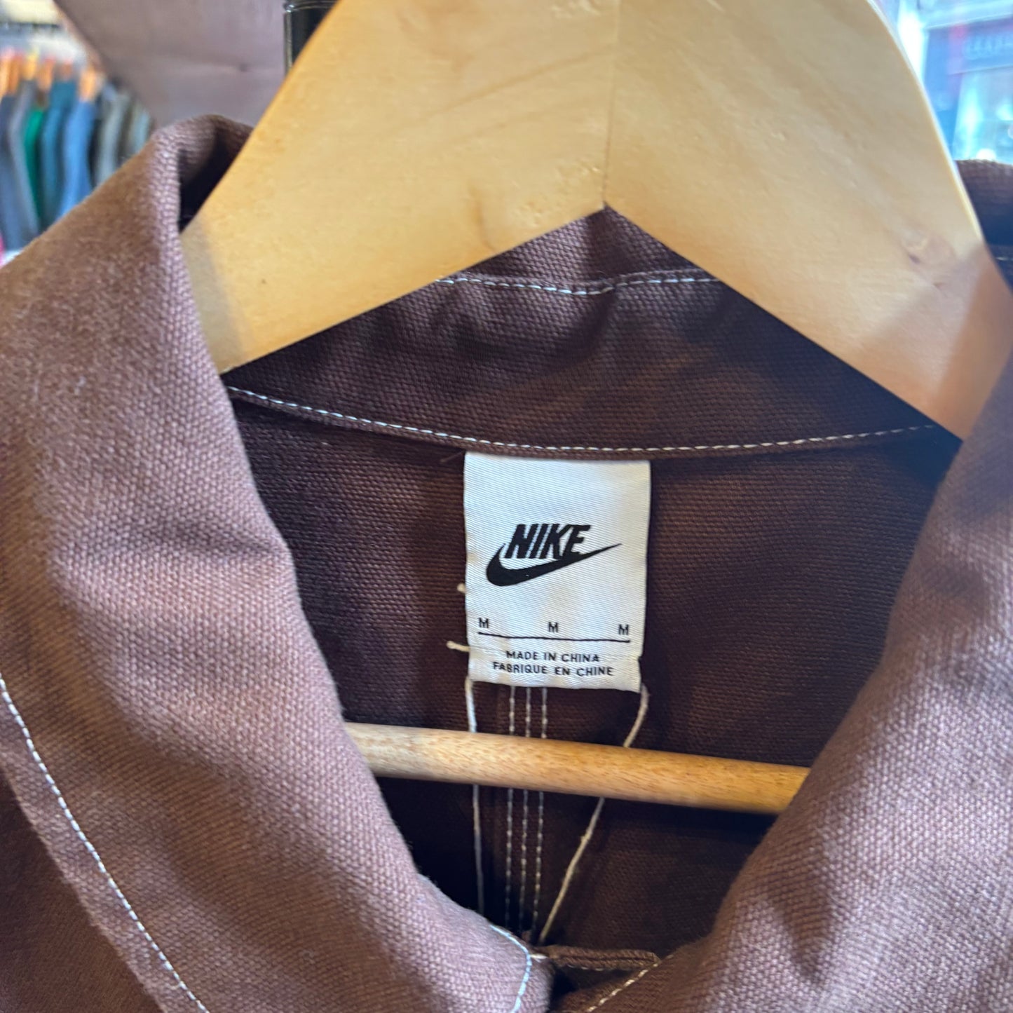 Nike Life Swoosh Chore Jacket Brown (Medium)