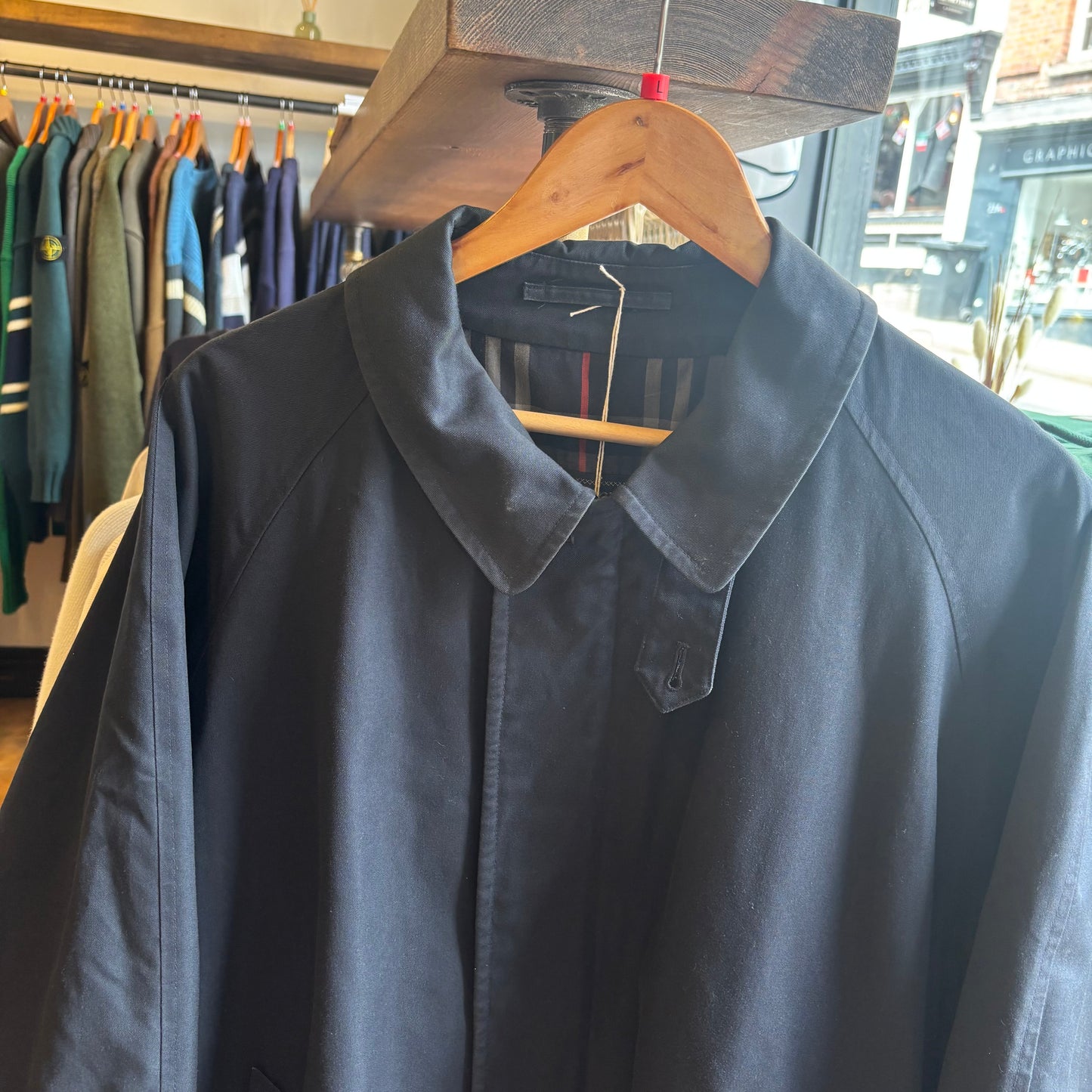 Burberry Harrington Zip Up Jacket Navy (Large)