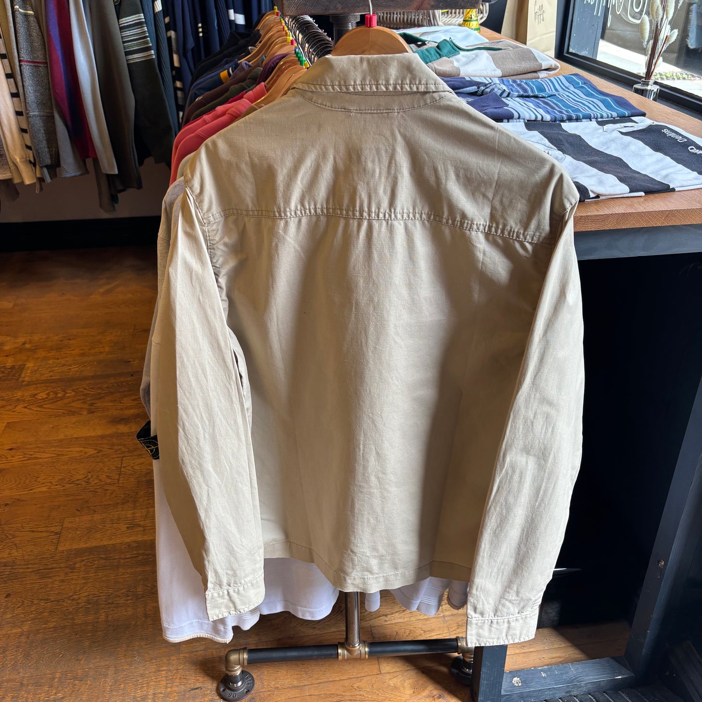Armani Jeans Utility Zip Up Jacket Beige (Large)
