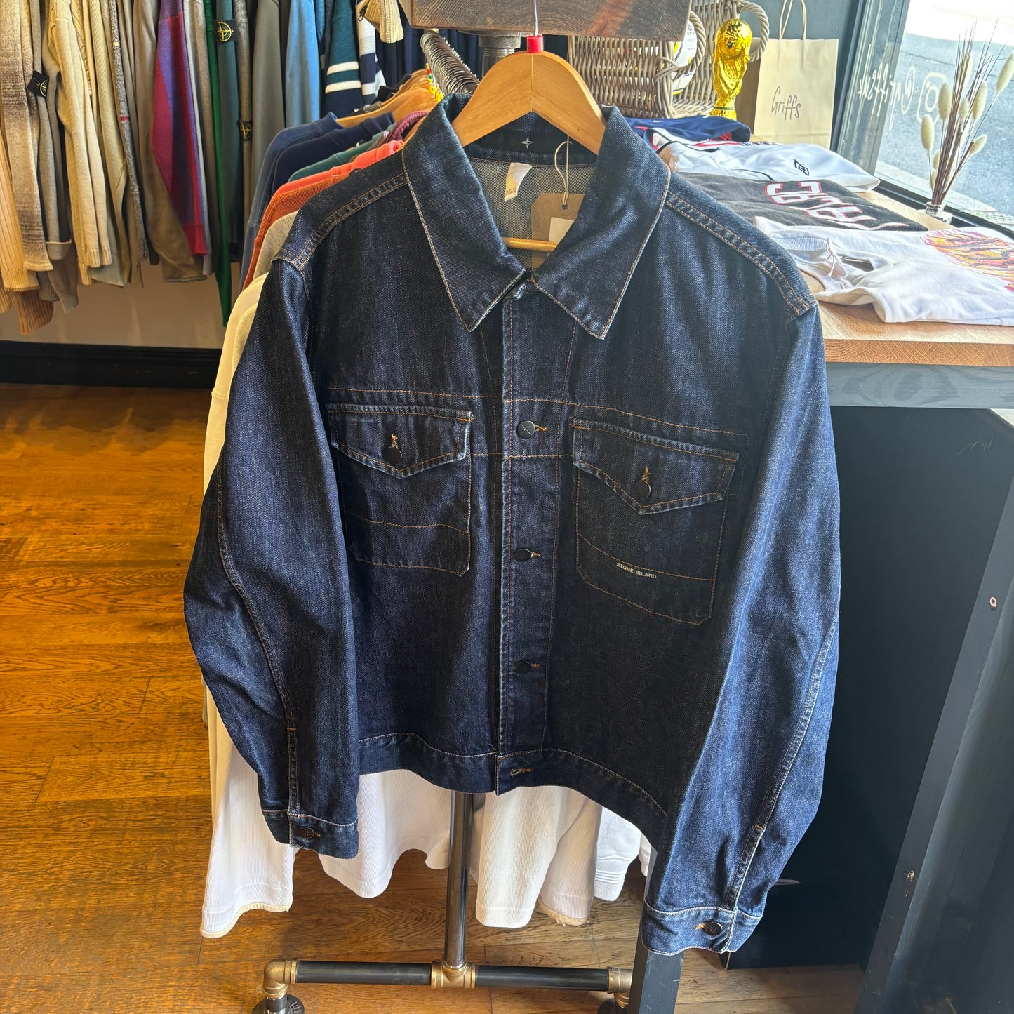 Stone Island Denim Trucker Jacket Navy (Medium)