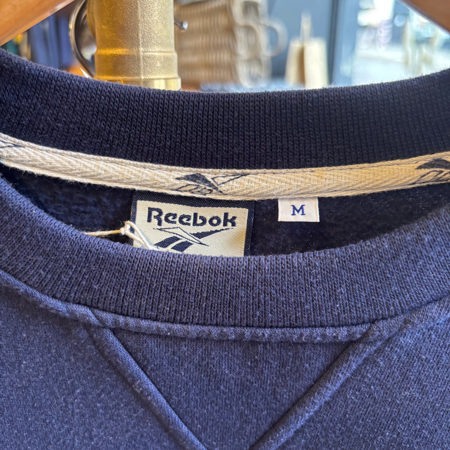 Reebok Spellout Oversized Sweatshirt Navy (Medium)