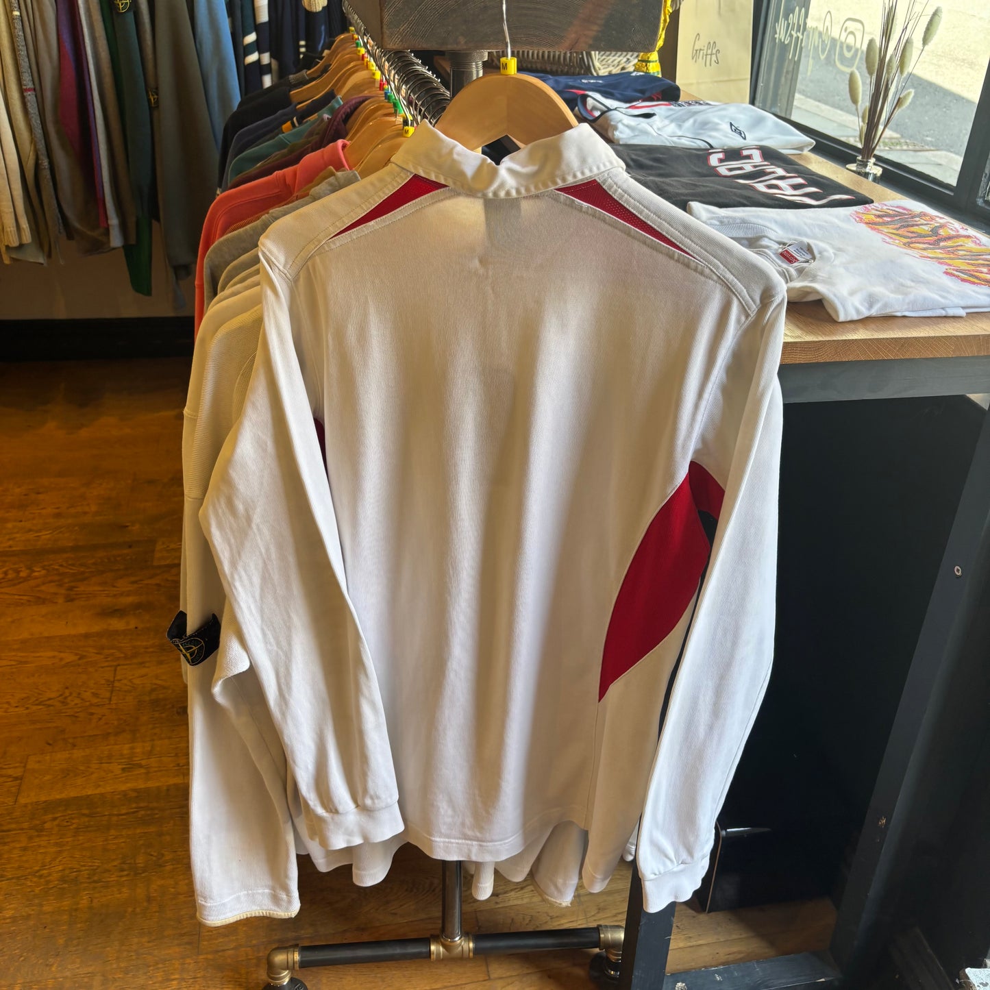 England Nike 2003 Longsleeve Rugby Shirt White (Medium)
