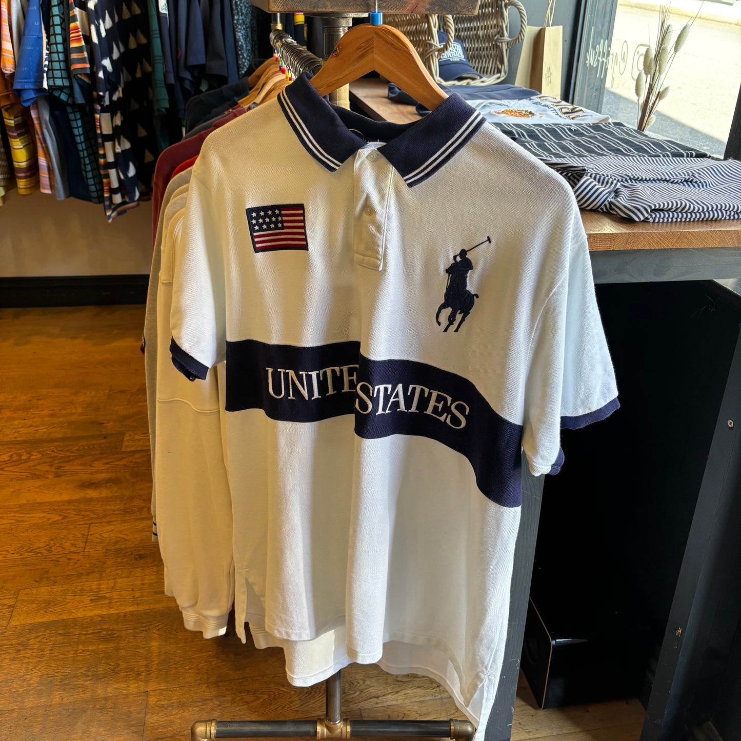 Ralph Lauren USA Big Pony Polo Shirt White (XXL)