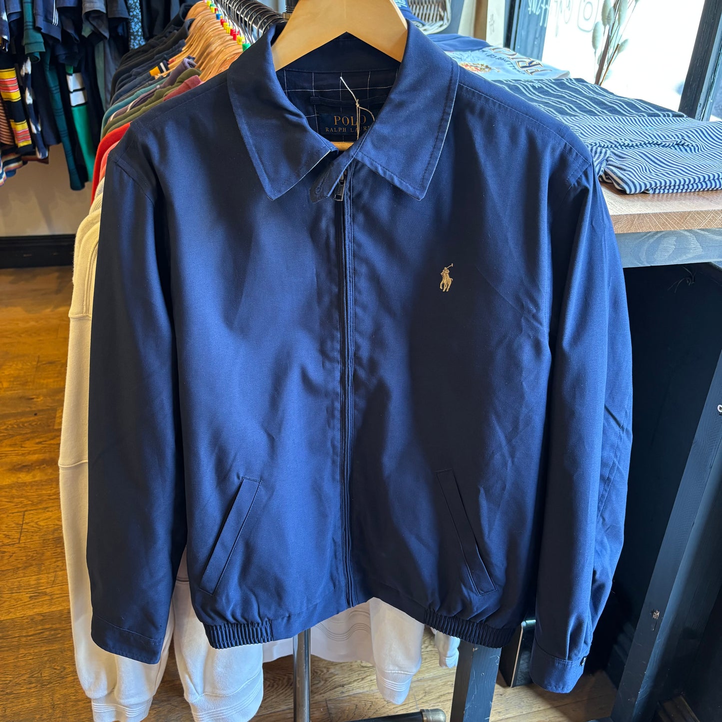 Ralph Lauren Harrington Zip Up Jacket Navy (Small)