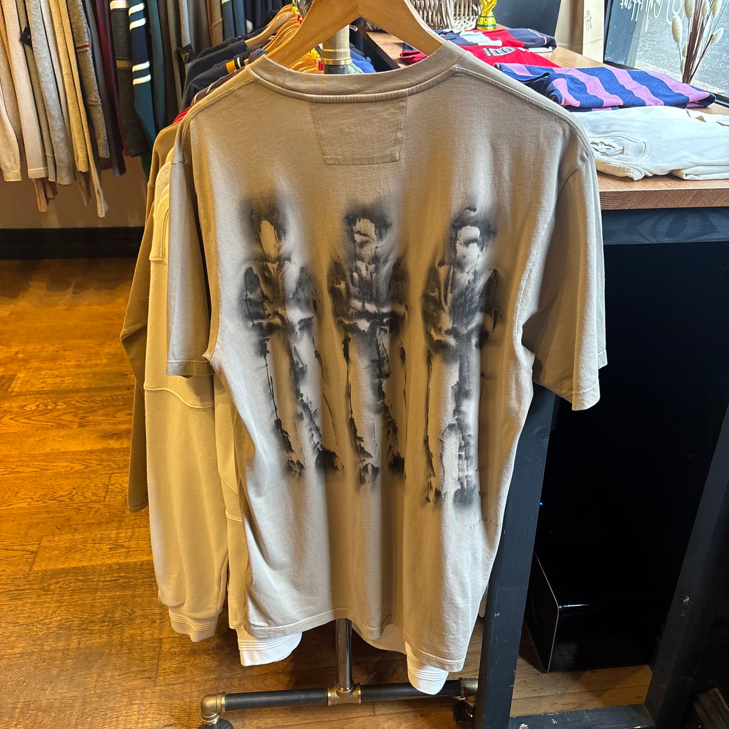 CP Company Graphic Print T-Shirt Beige (Large)