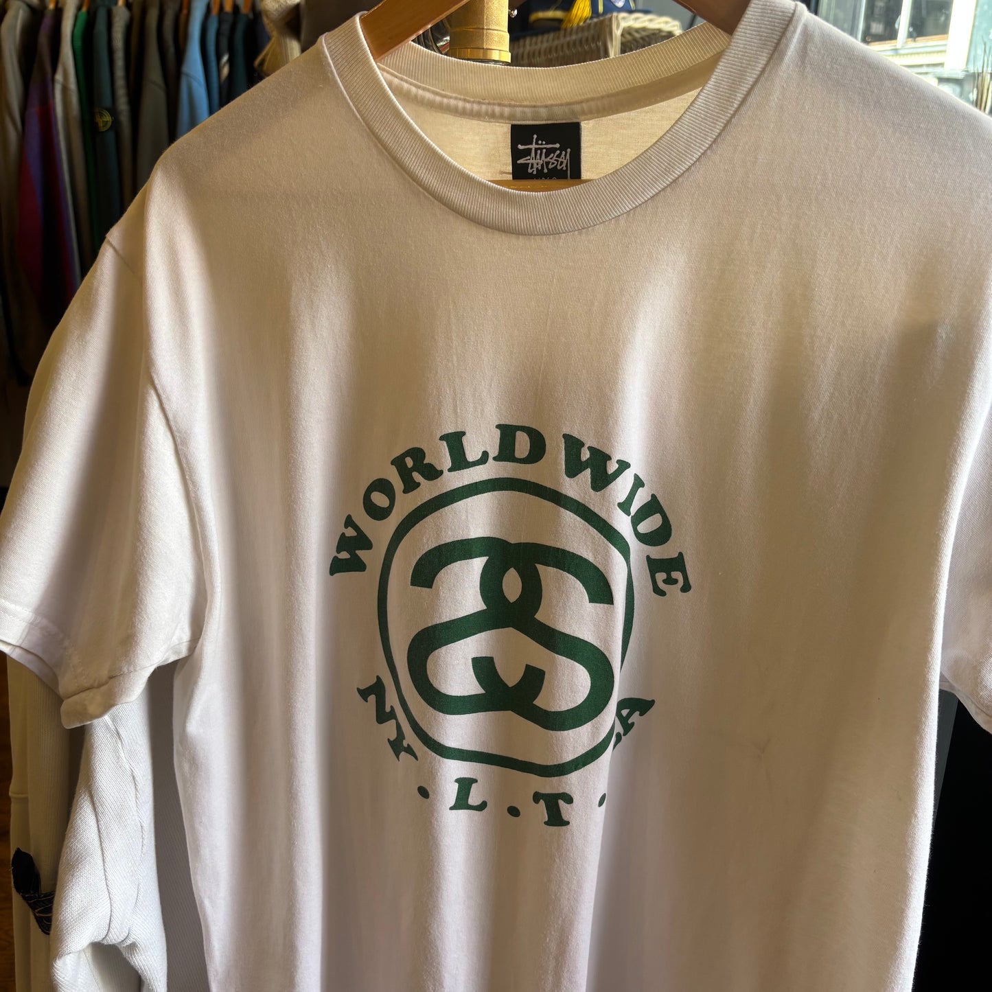 Stussy Worldwide NYC Print T-Shirt White (Large)