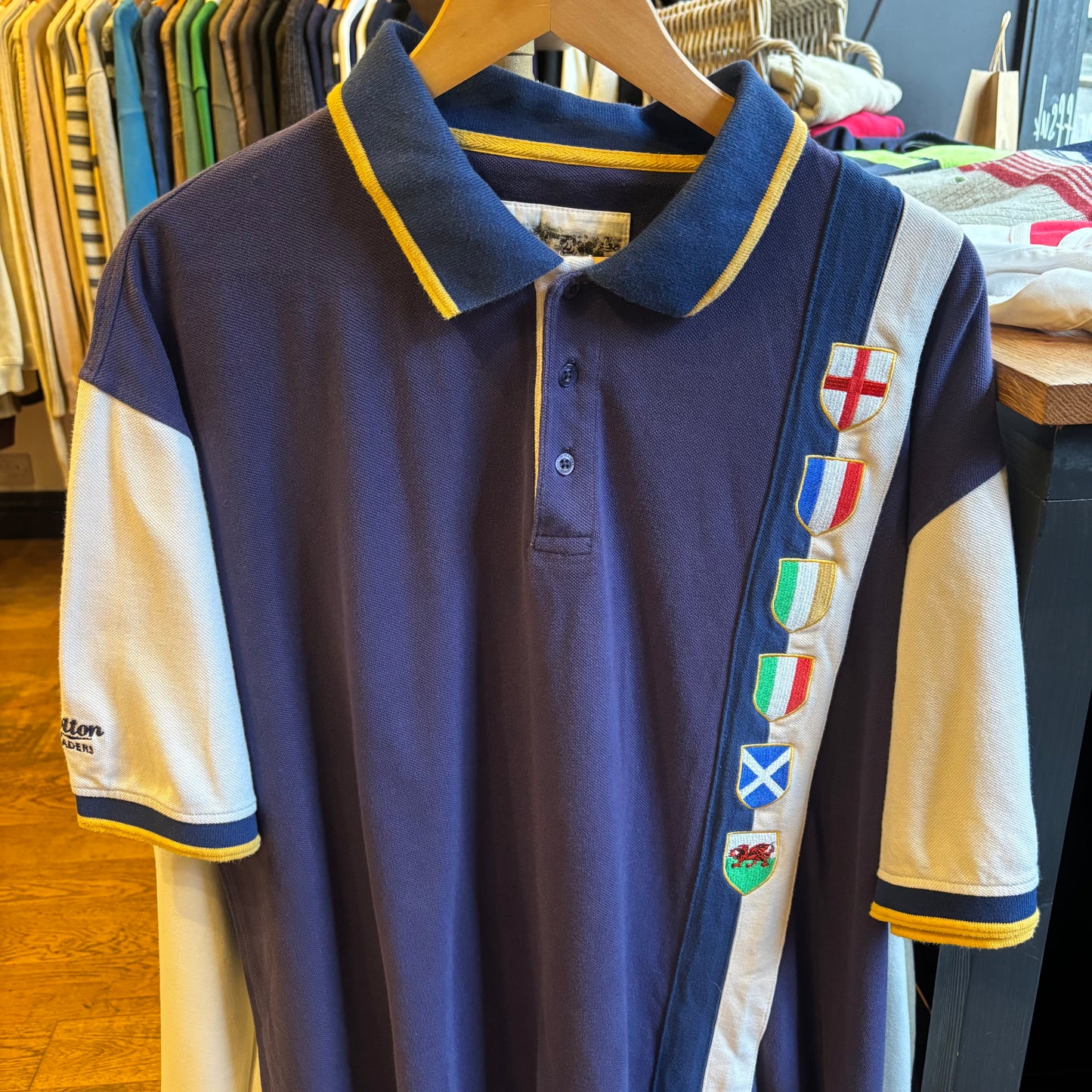 Cotton Traders Six Nations Polo Shirt Navy (XXL)