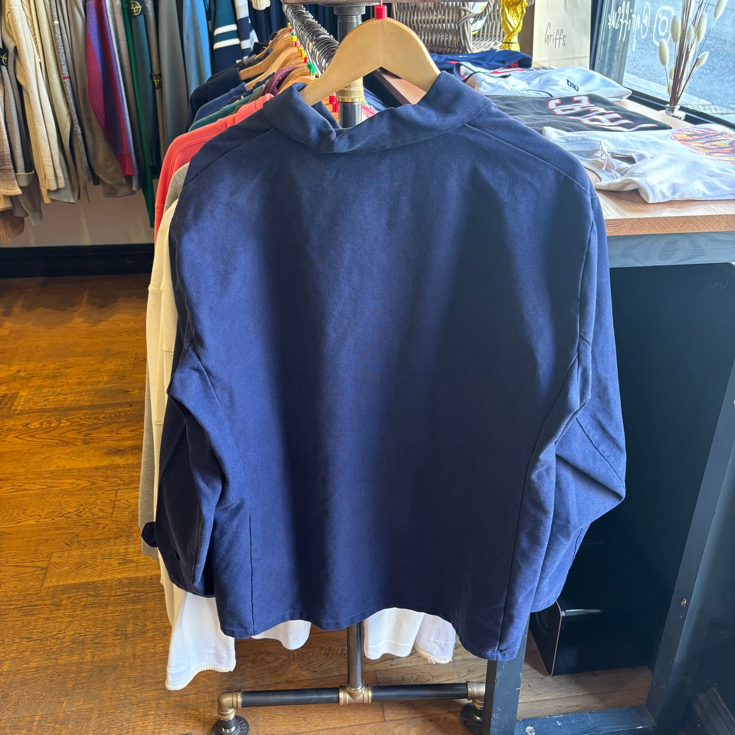 Vintage Tesla French Chore Jacket Blue (Large)