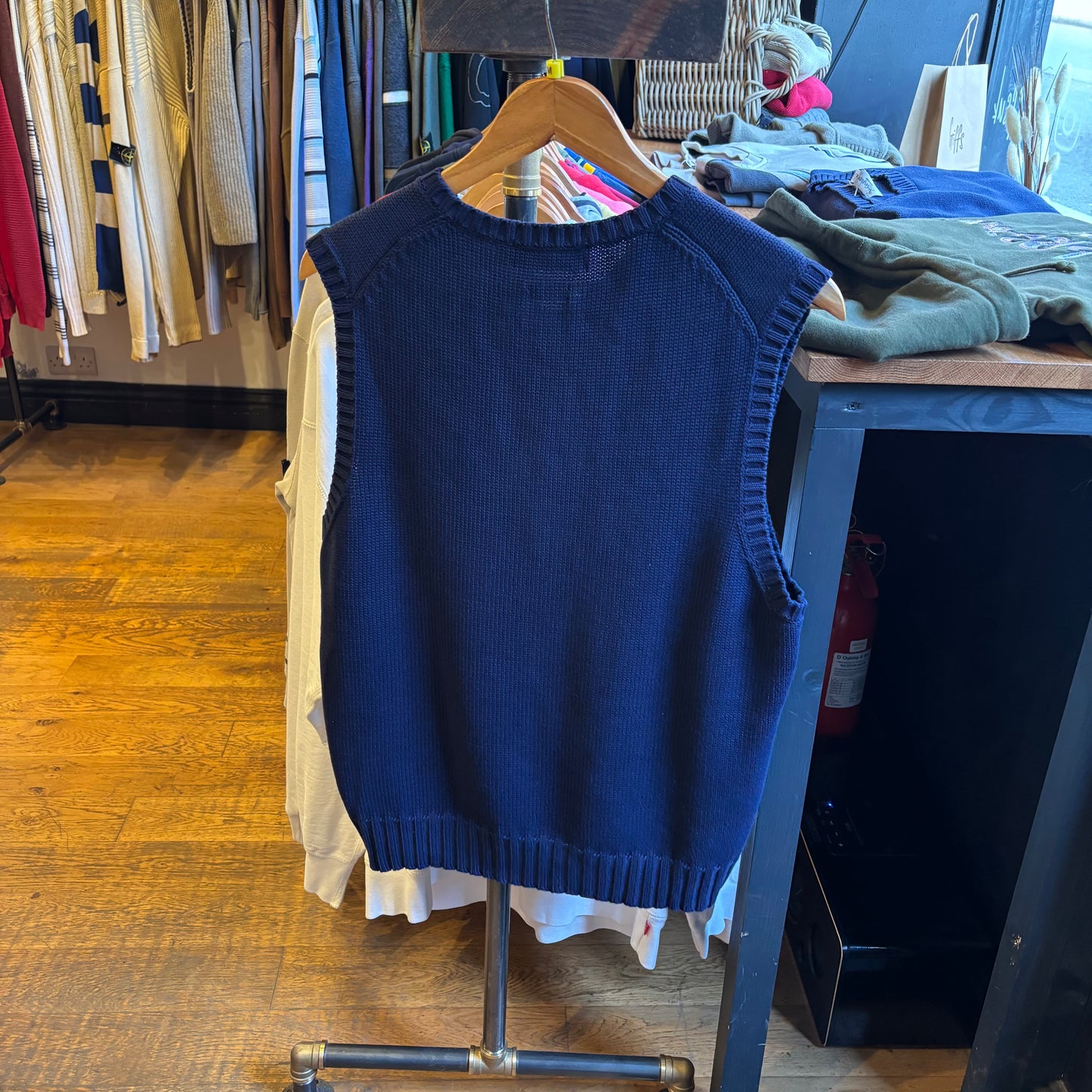Ralph Lauren Sleeveless Knit Vest Jumper Navy (Medium)