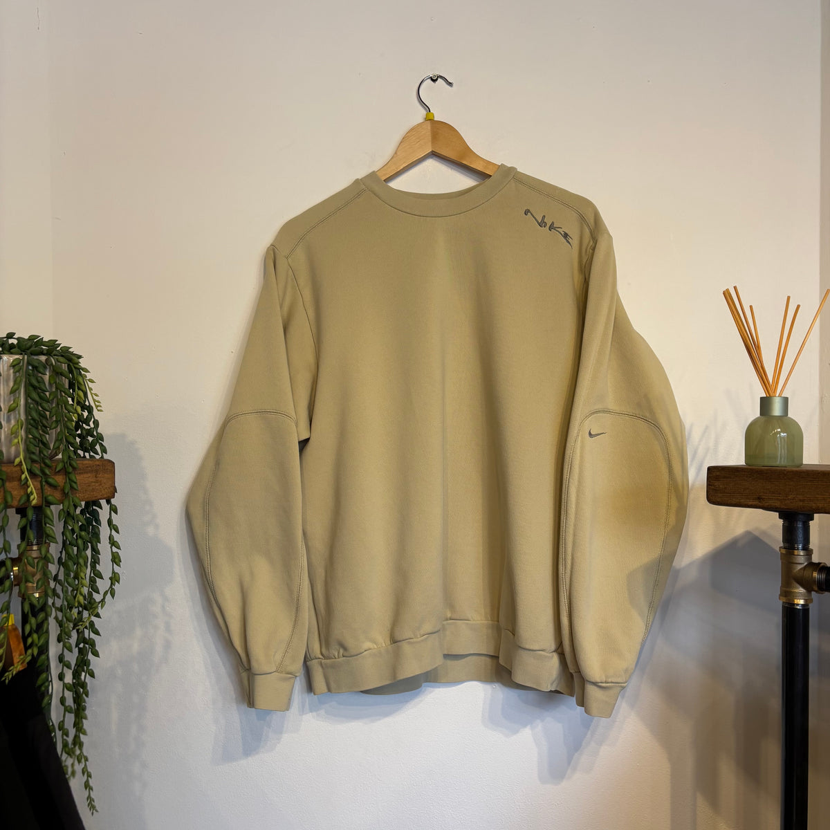 Nike Spellout Oversized Sweatshirt Cream (Medium)