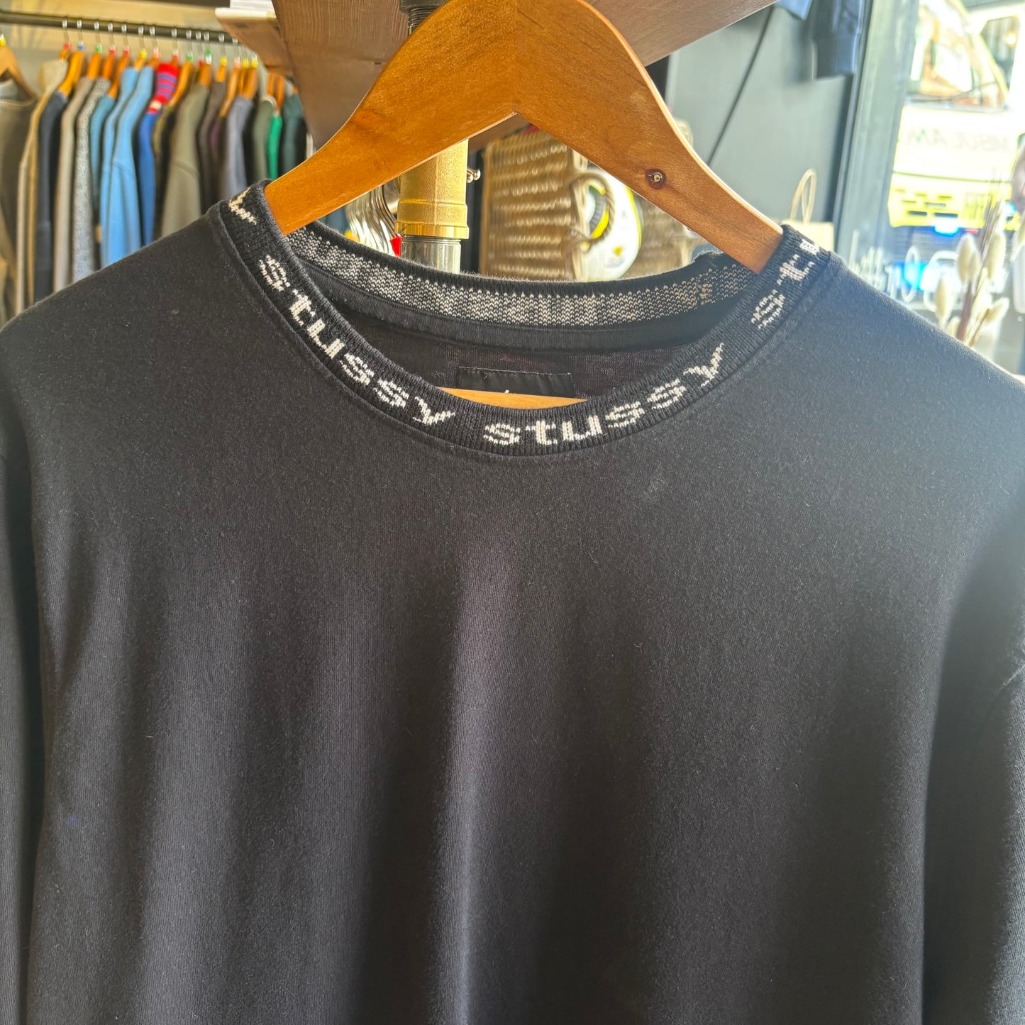 Stussy Owen Longsleeve T-Shirt Black (Medium)