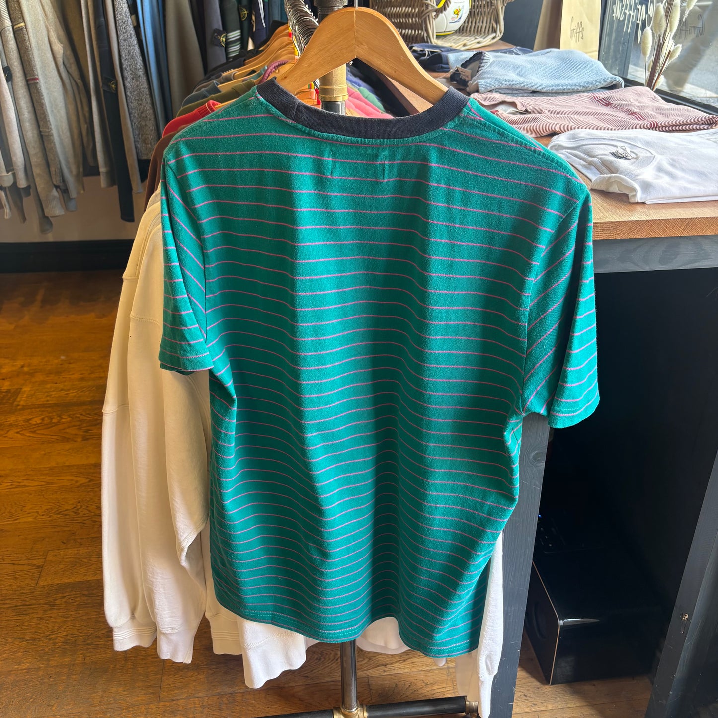Palace FW17 Petit Stripe 220 T-Shirt Teal (Large)