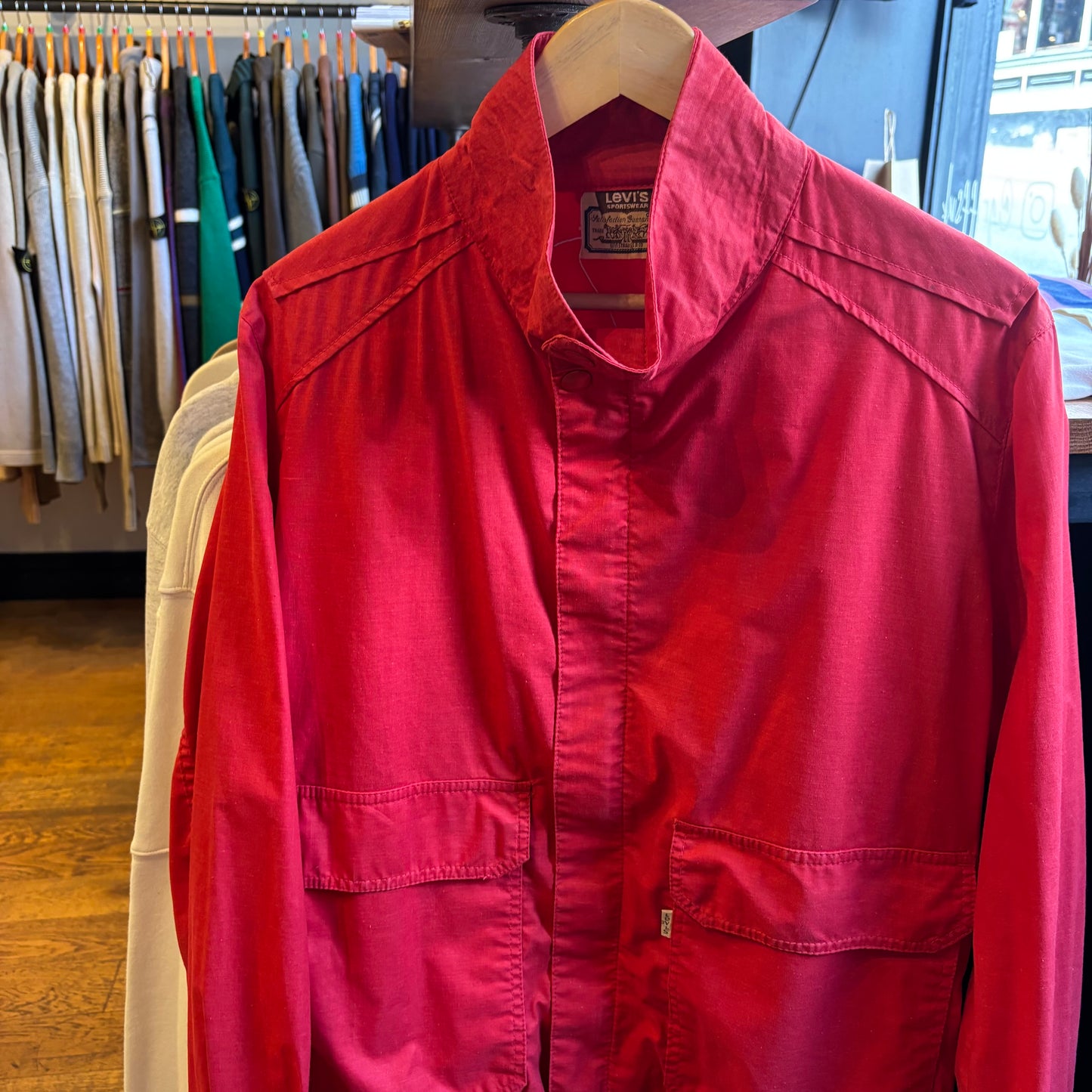 Levi's 80s Zip Up Blouson Jacket Red (Large)