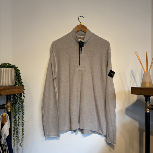 Stone Island S/S 2003 Quarter Zip Jumper Grey (Medium)