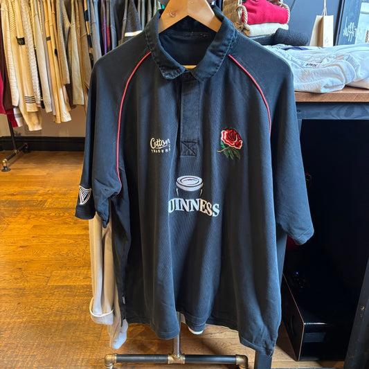 England Guinness Rugby Polo Shirt Black (XXL)