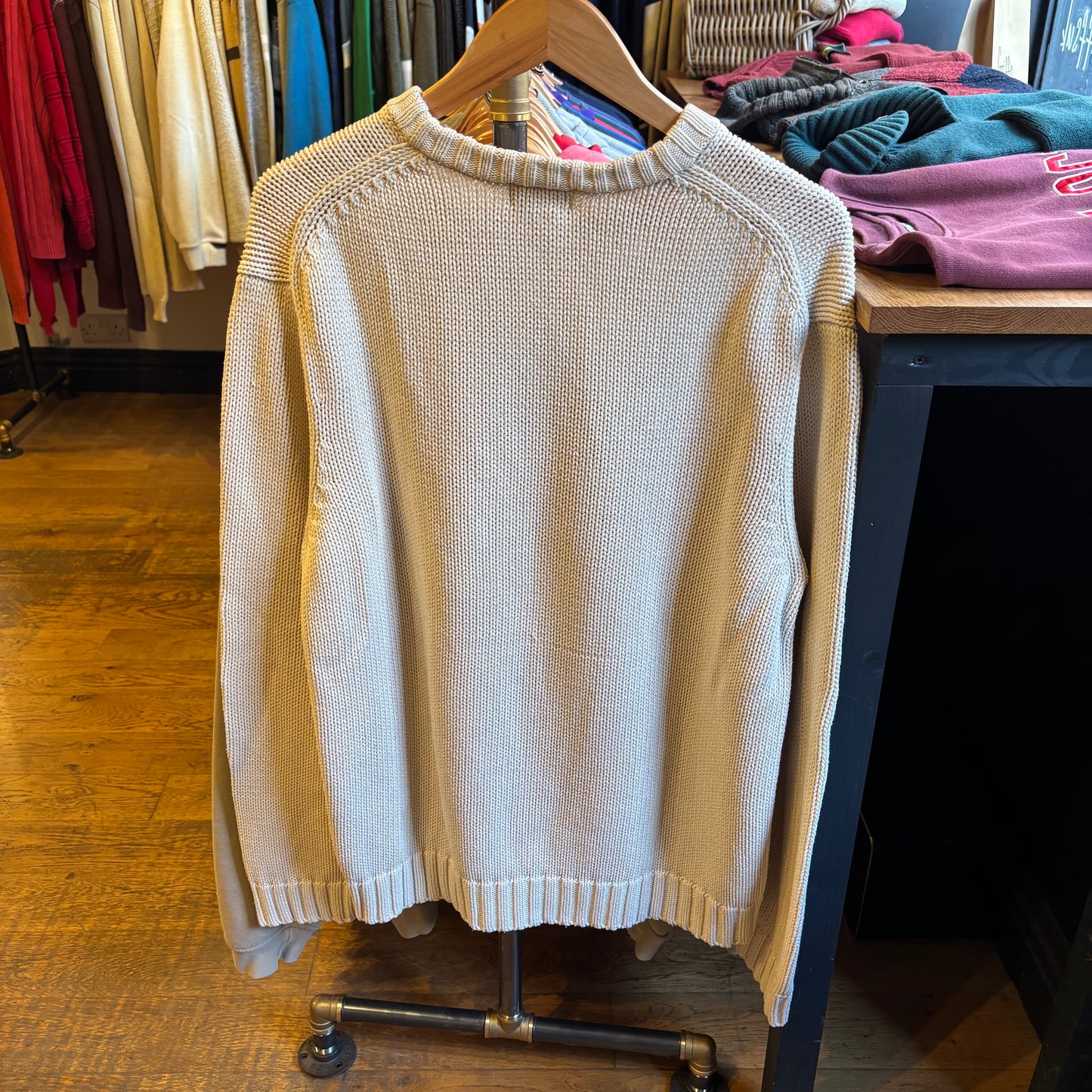 Polo Jeans Ralph Lauren USA Flag Knit Jumper Cream (Large)